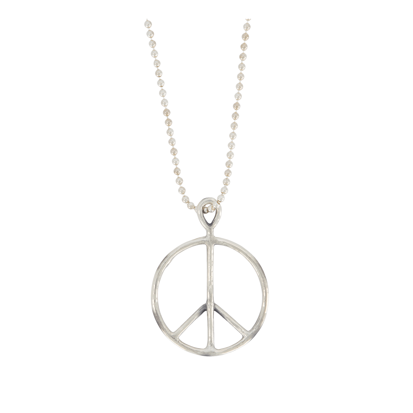 Peace Pendant - Ball Chain / 9 Silver