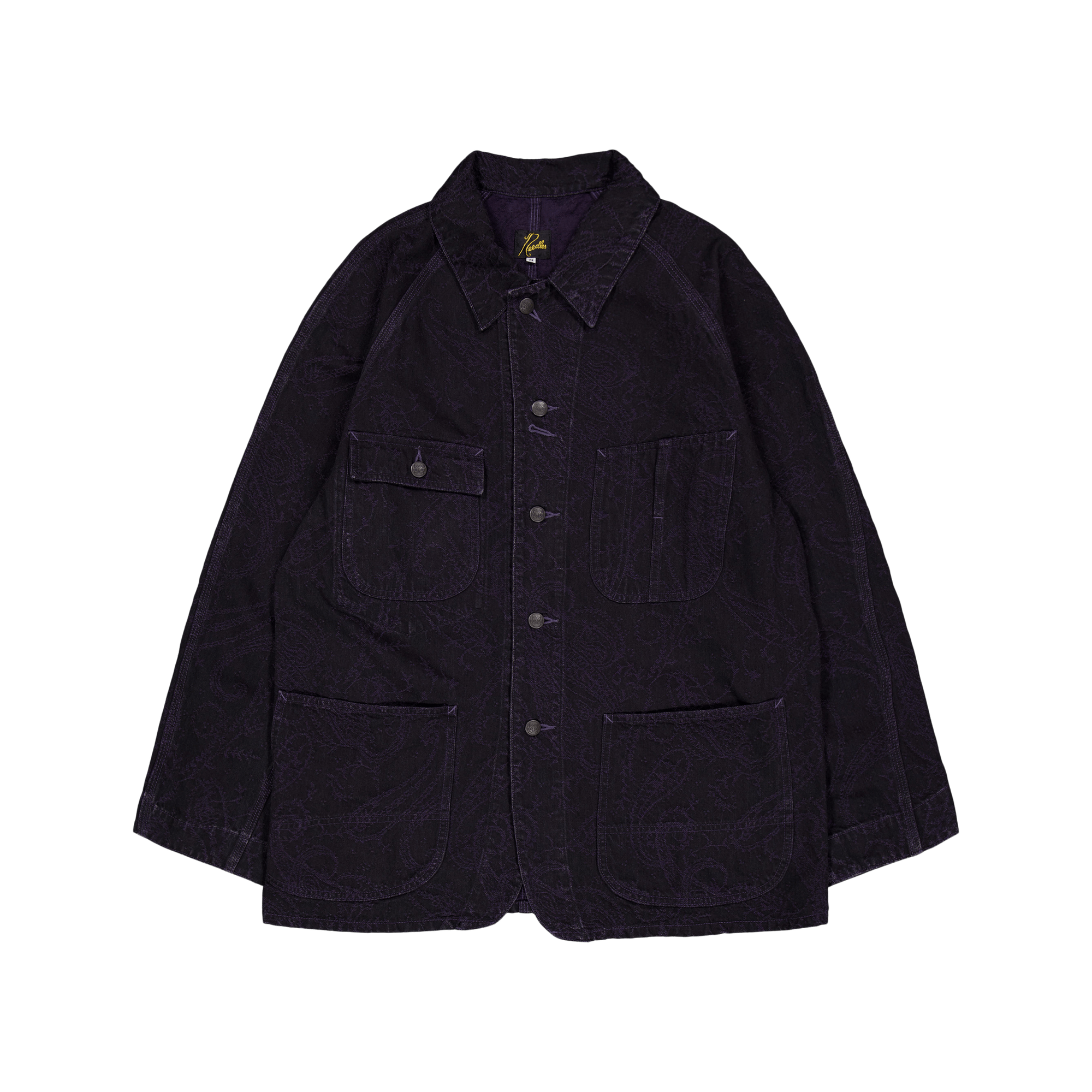 Needlns coverall 10oz denim paint black Needlns coverall 10oz denim paint black