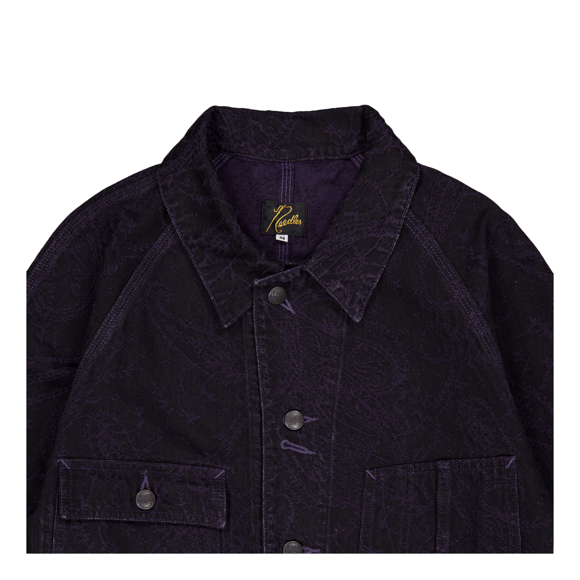 Needlns coverall 10oz denim paint black Needlns coverall 10oz denim paint black