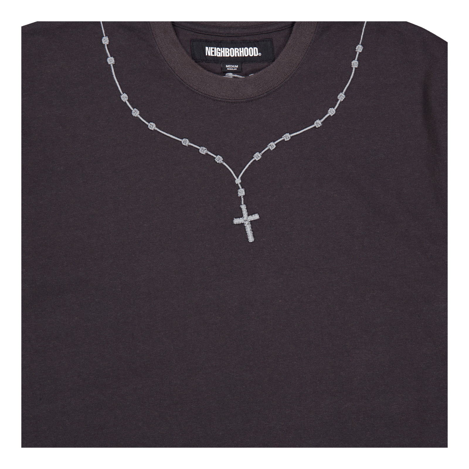 Cross Embroidery Crewneck Ss Black