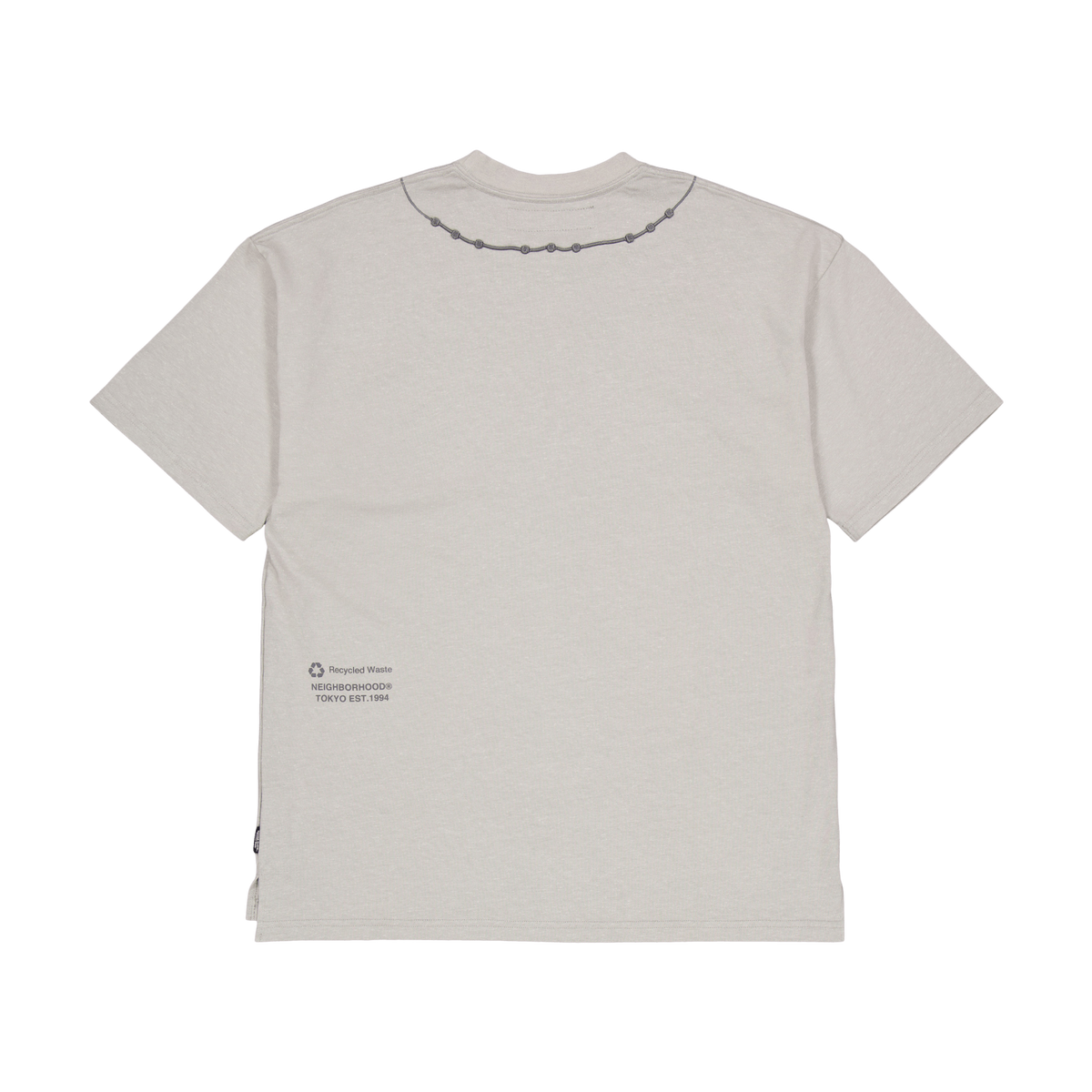 Cross Embroidery Crewneck Ss Gray