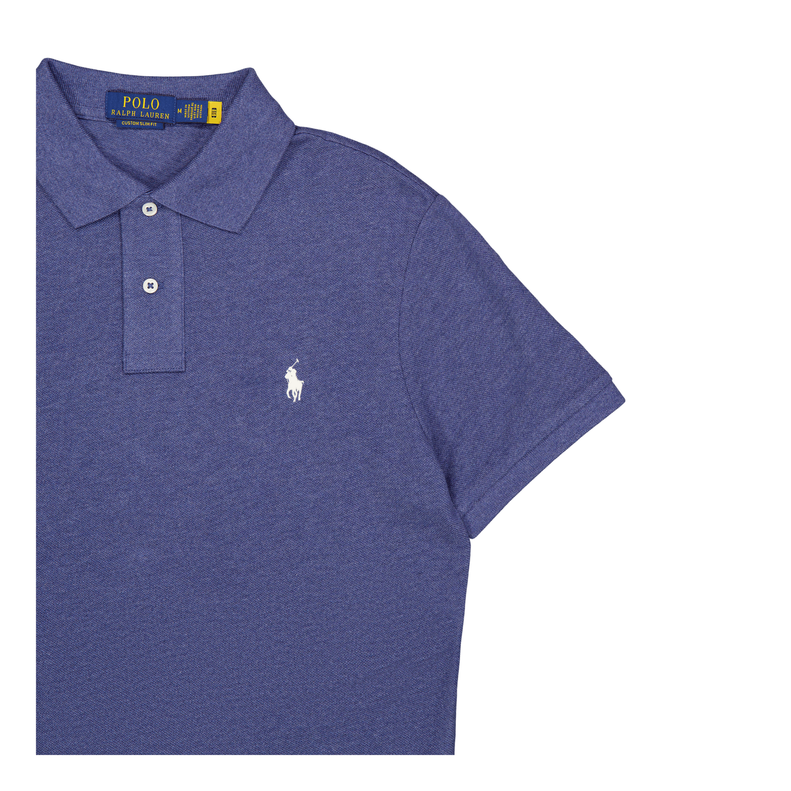 Custom Slim Fit Mesh Polo Shirt Navy Heather
