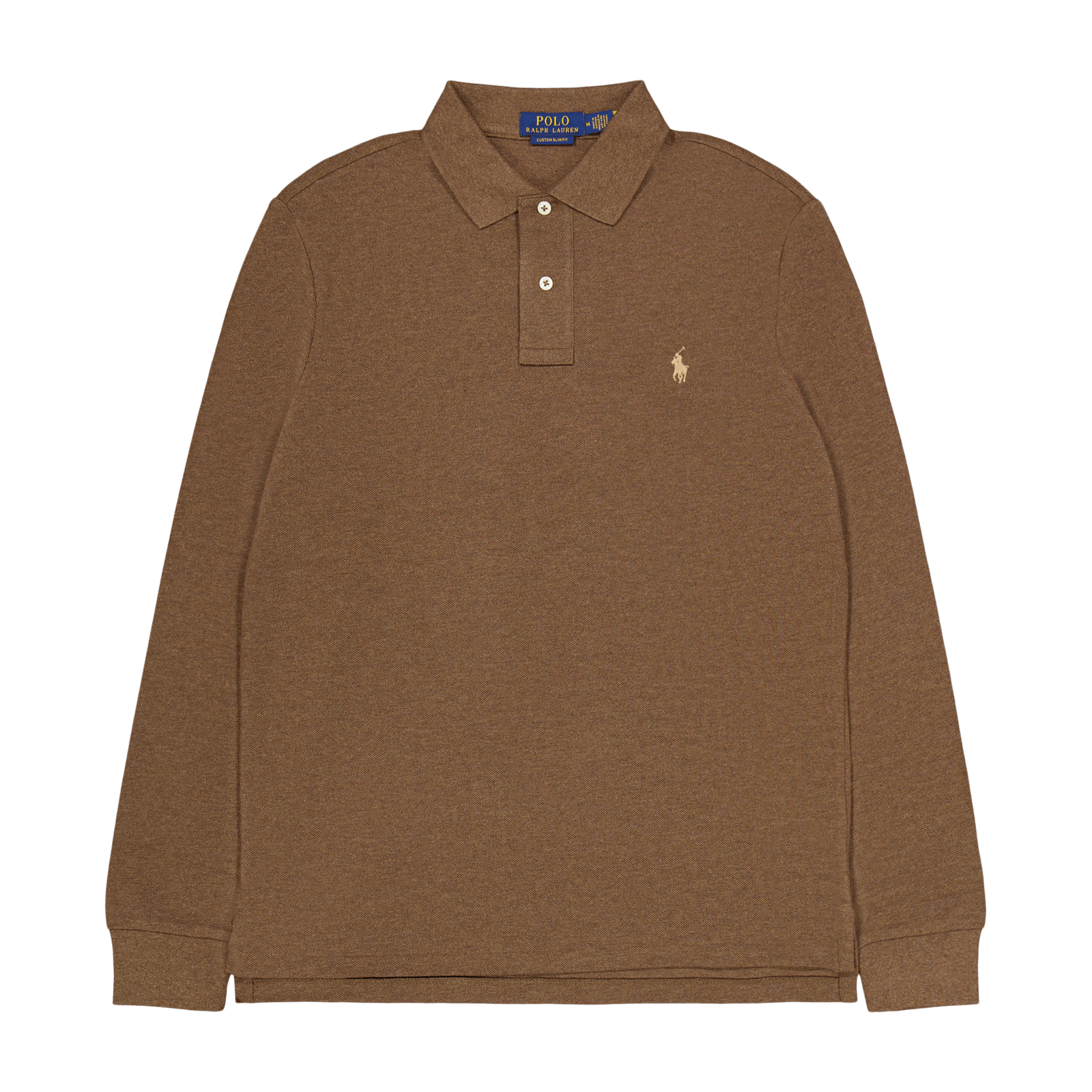 Custom Slim Long-Sleeve Polo Cedar Heather