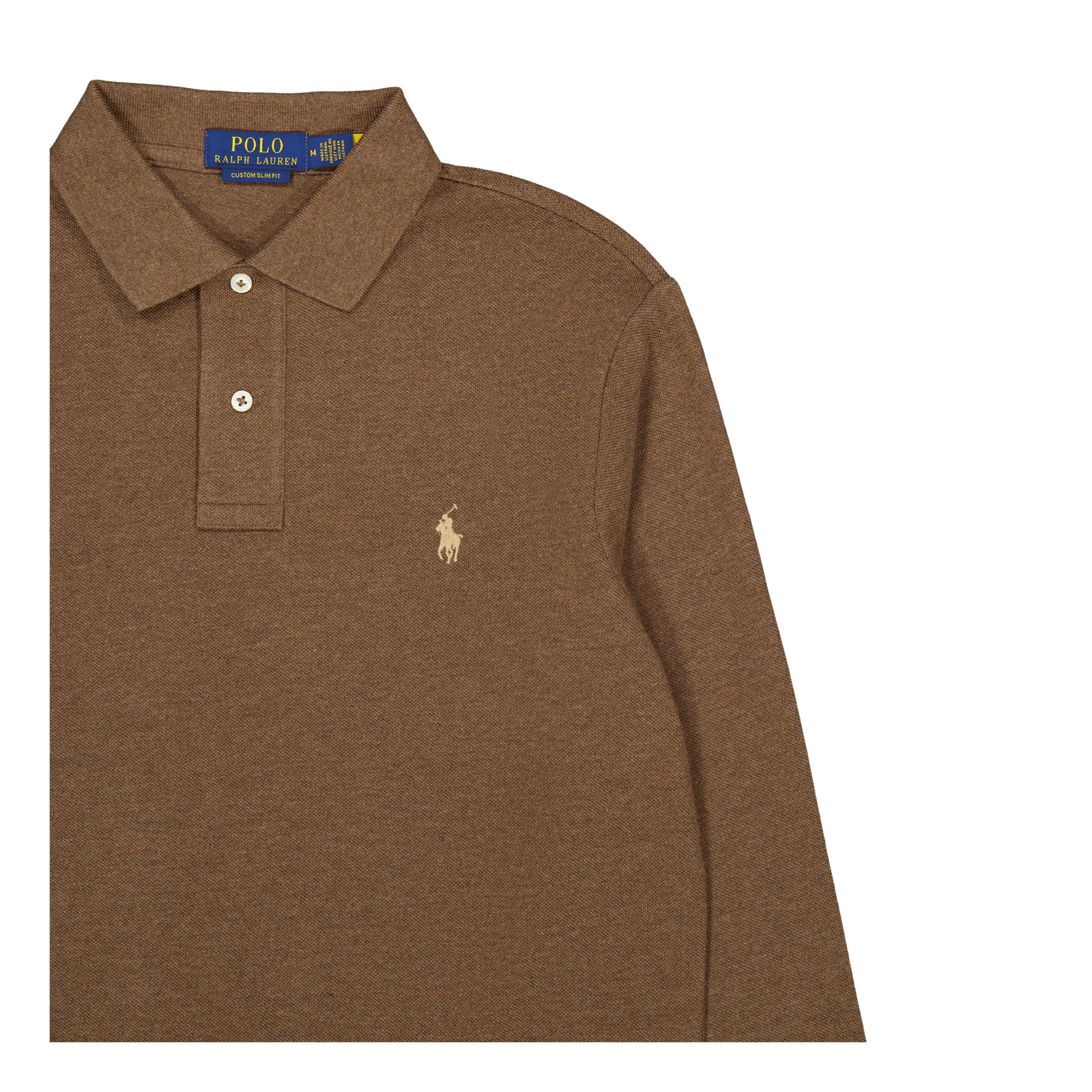 Custom Slim Long-Sleeve Polo Cedar Heather