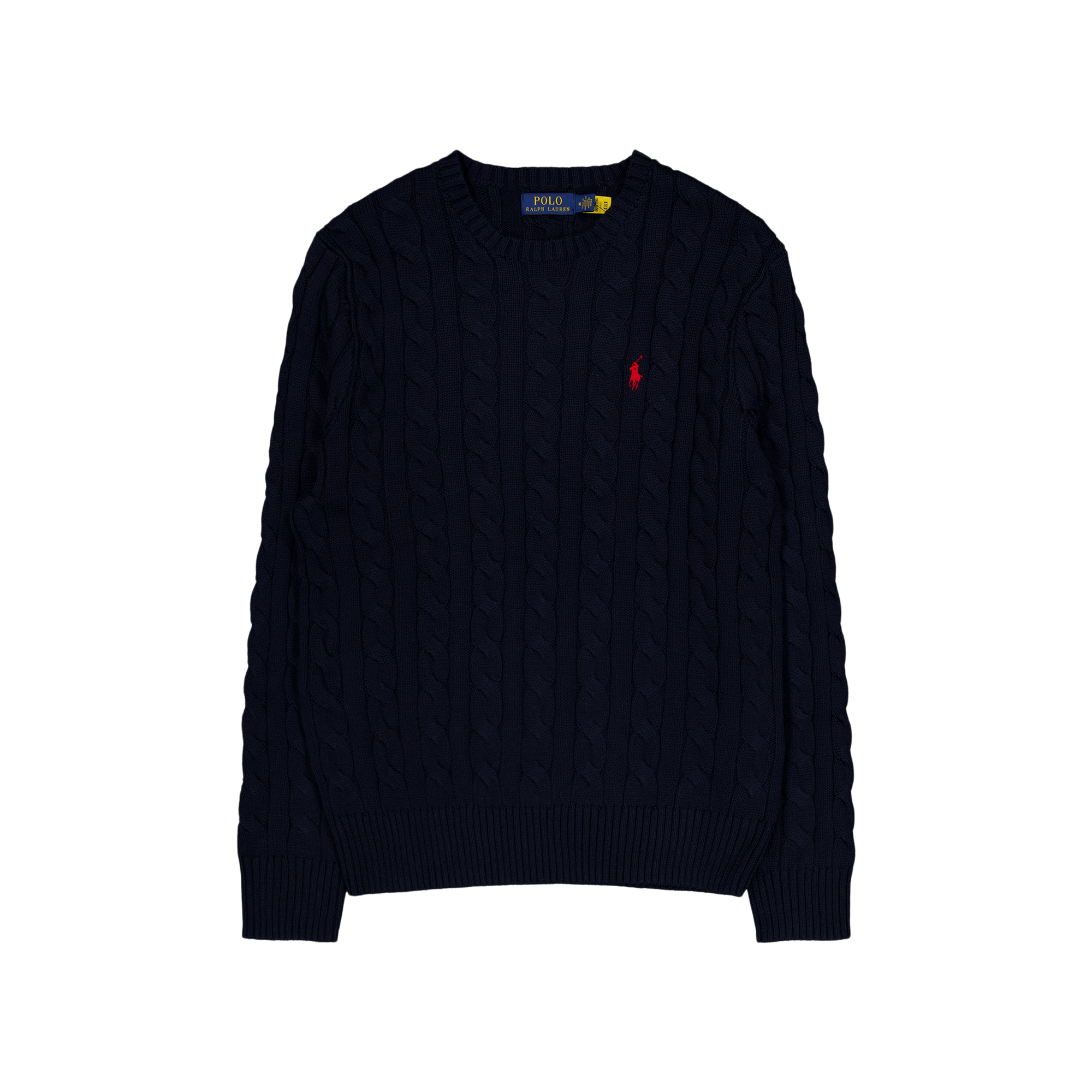 Cable-Knit Cotton Sweater Hunter Navy