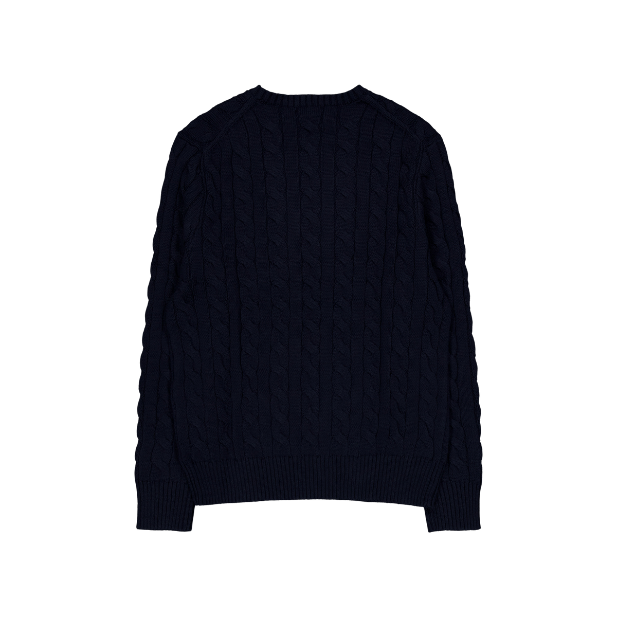 Cable-Knit Cotton Sweater Hunter Navy
