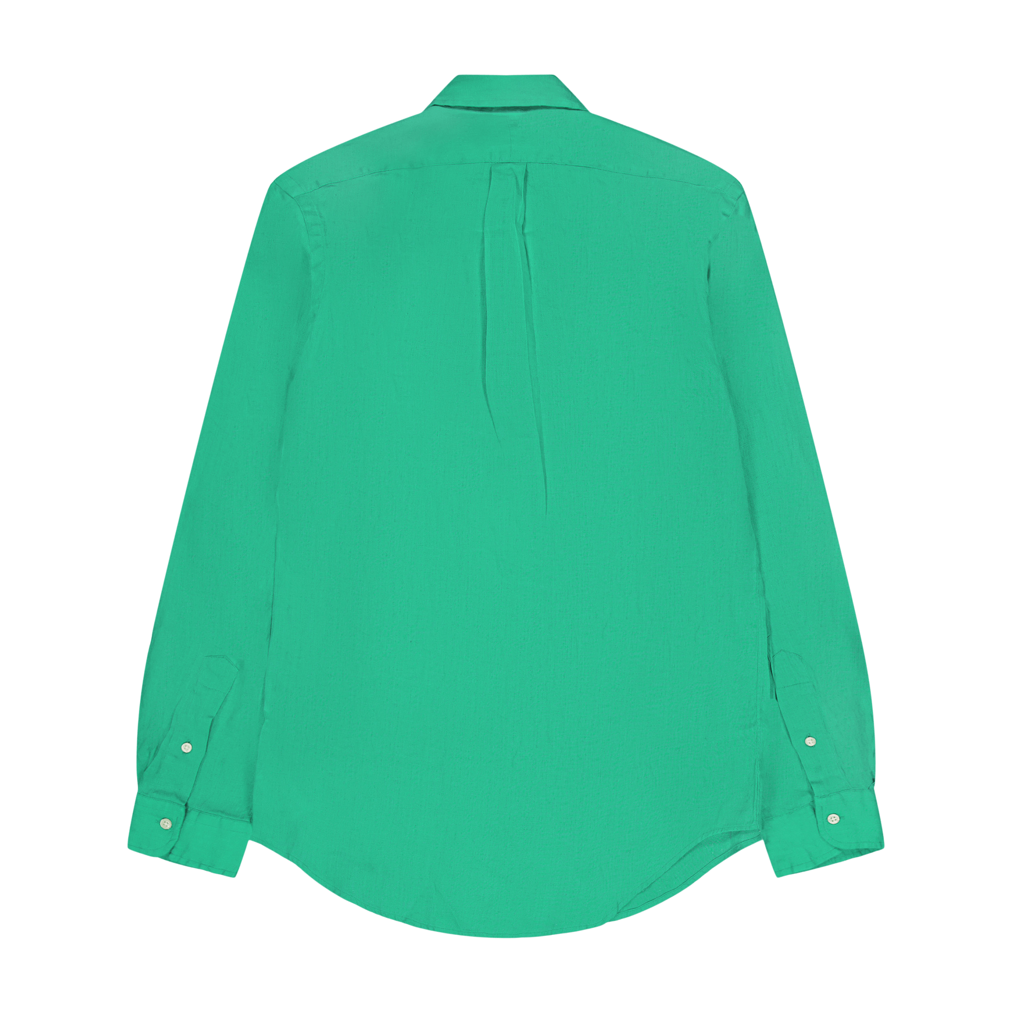 Custom Fit Linen Shirt Grasshopper Green