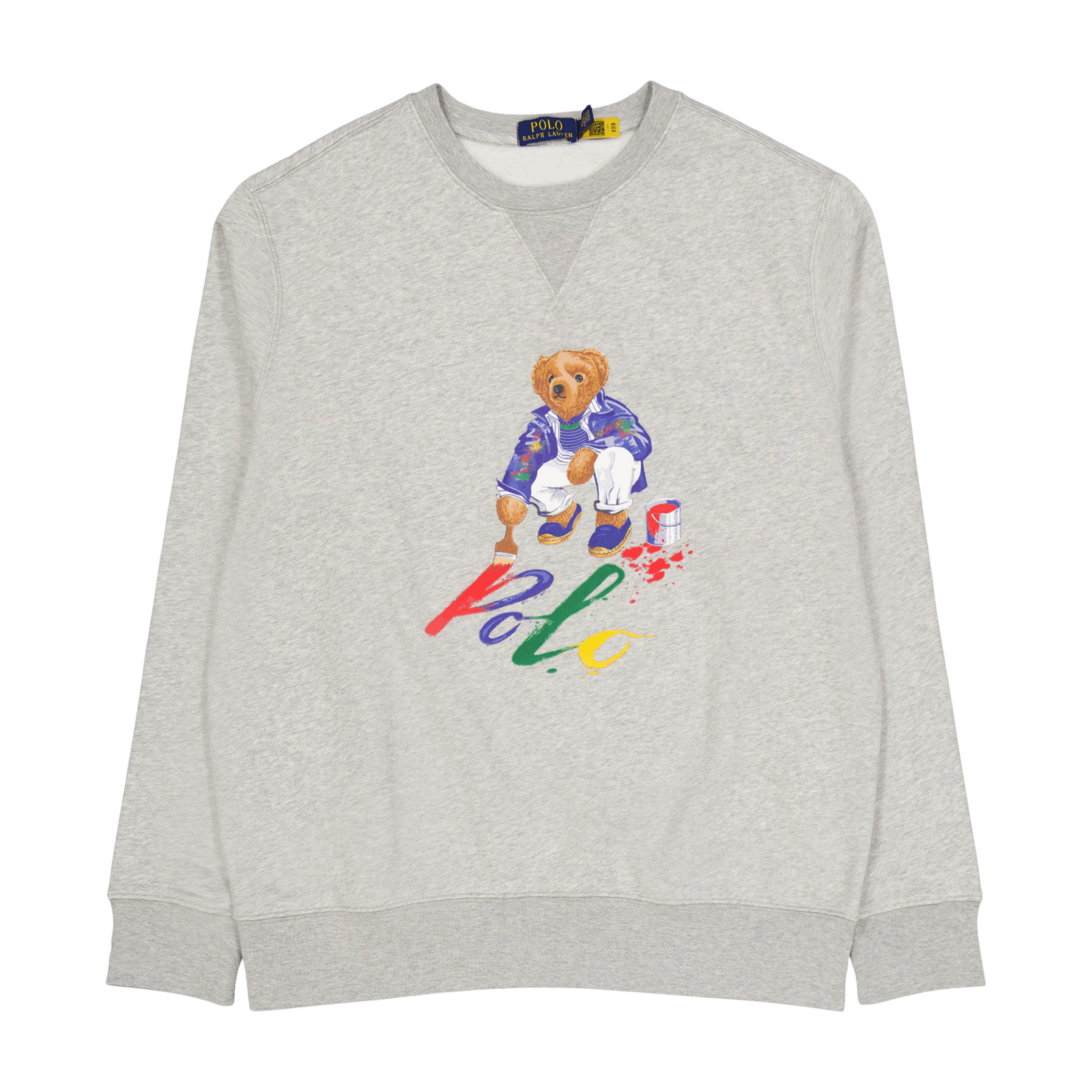 Polo Bear Fleece Sweatshirt Cr23 Andover Htr Paint Bear