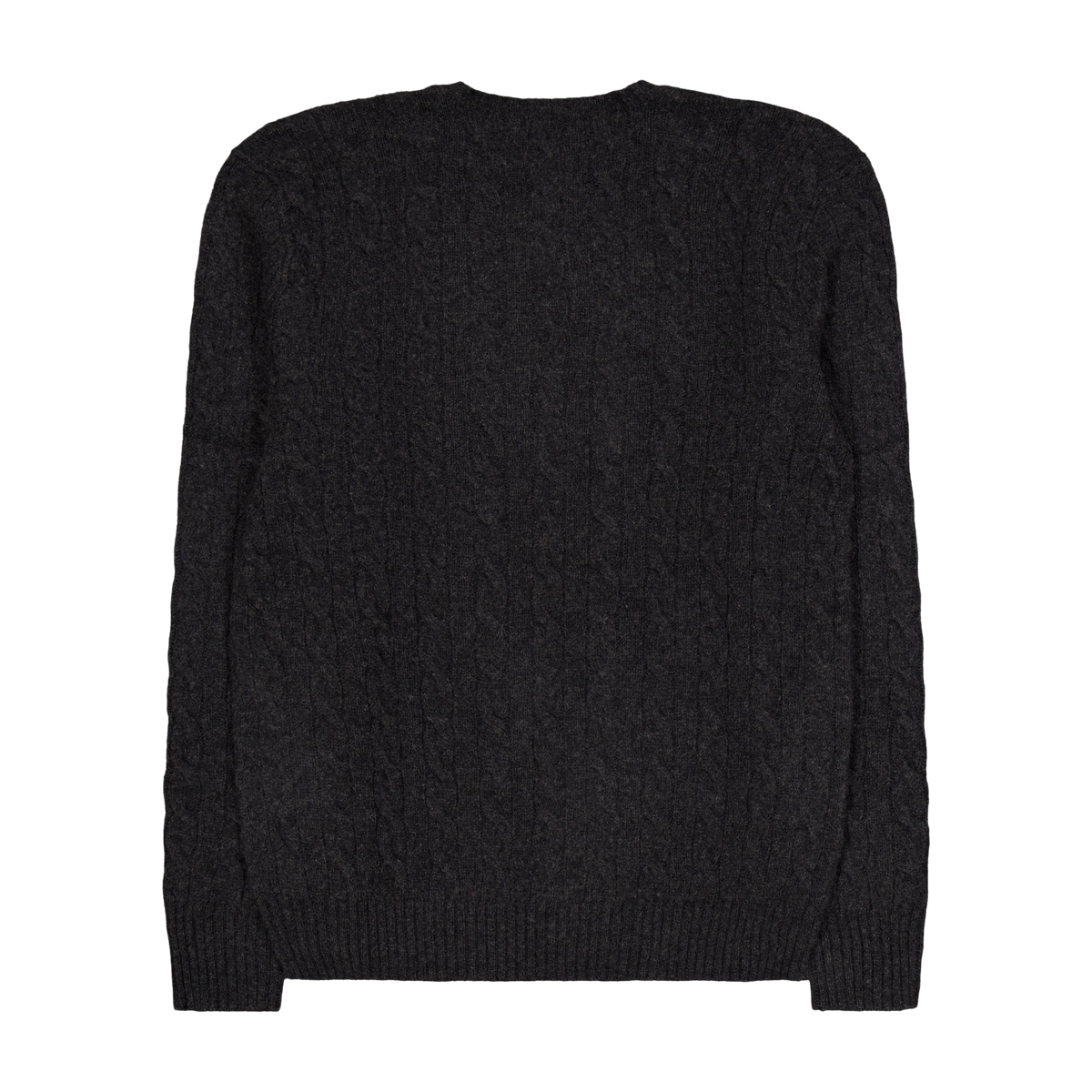 Cable-Knit Wool-Cashmere Sweater Dark Granite Hthr