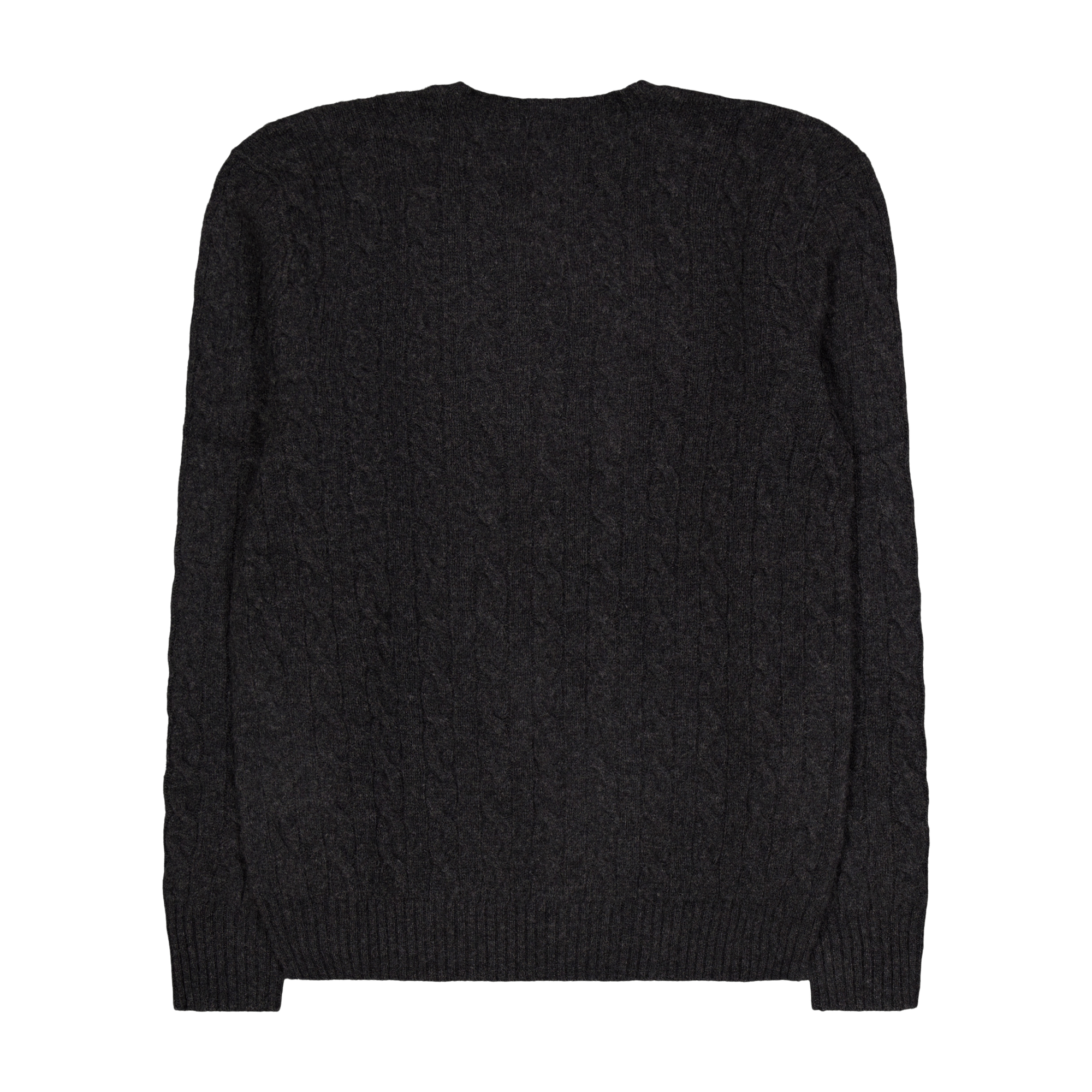 Cable-Knit Wool-Cashmere Sweater Dark Granite Hthr