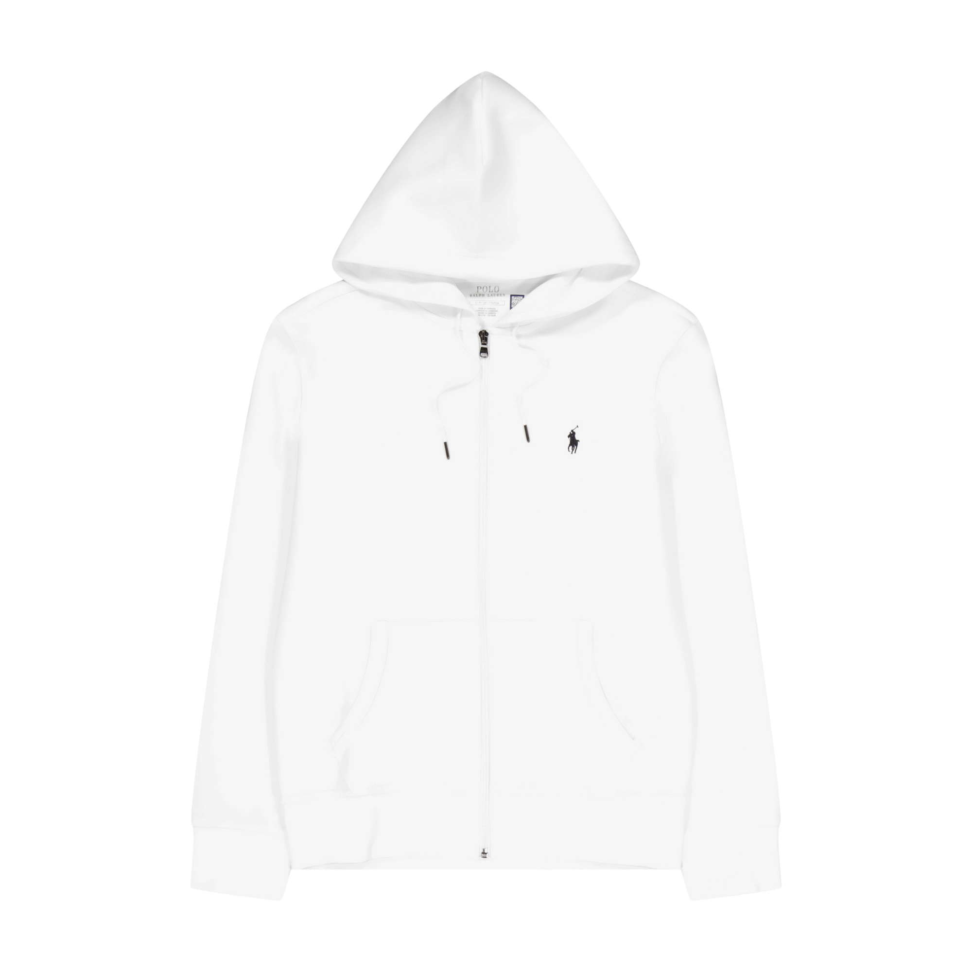 Ralph lauren white zip up hoodie shop