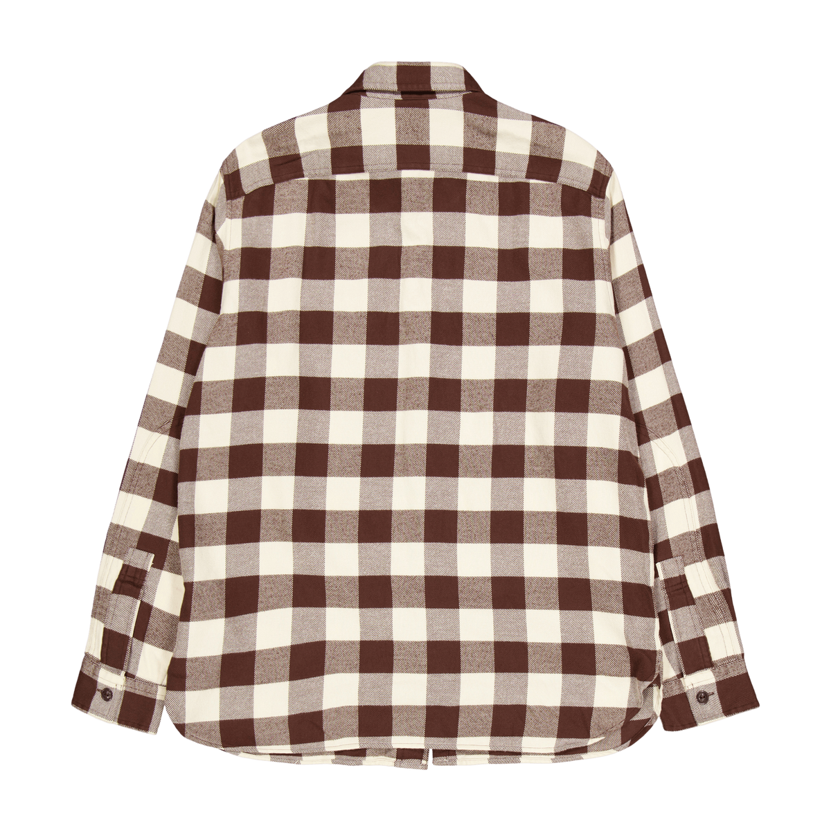 Classic Fit Checked Twill Workshirt Winter Cream / Brown