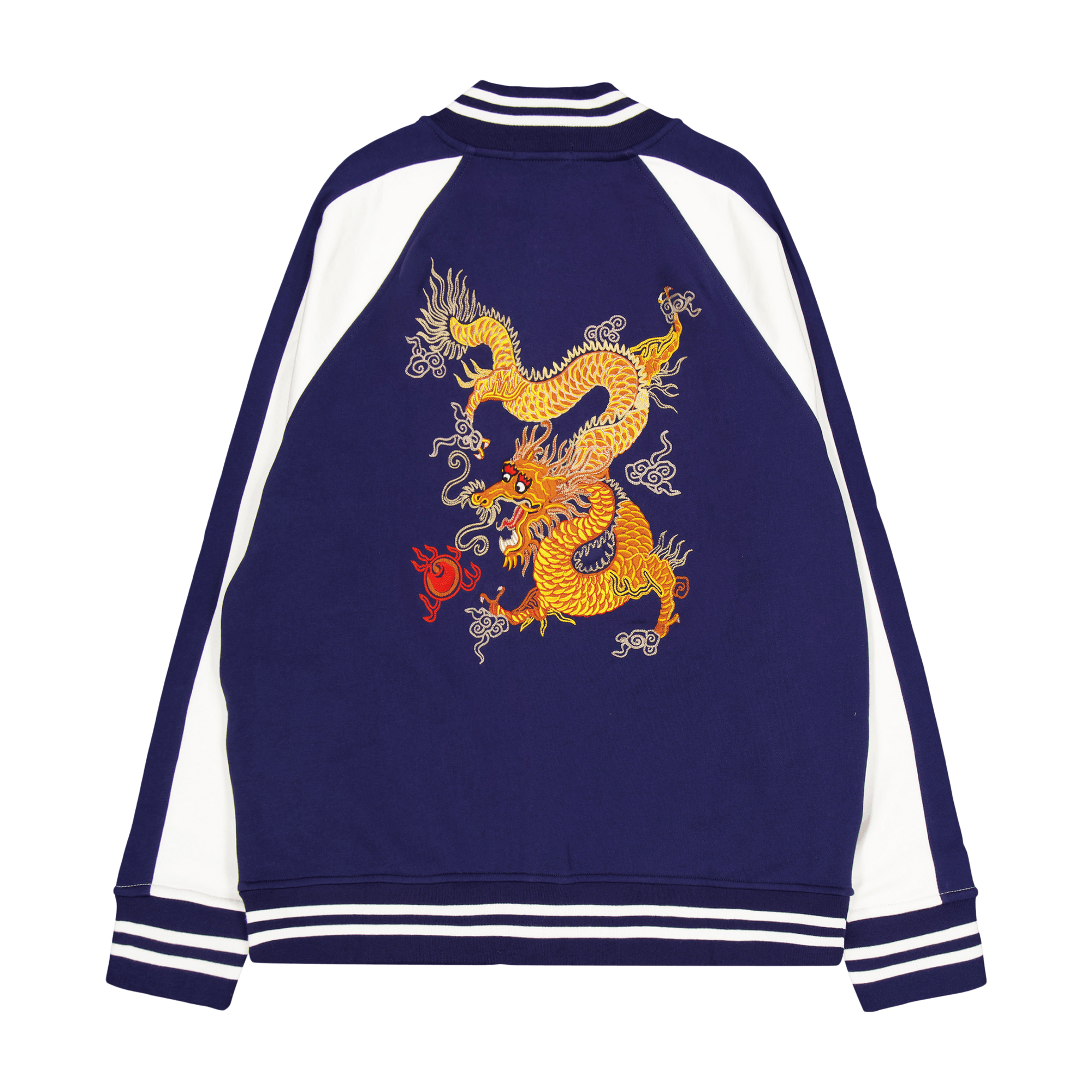 Lunar New Year Dragon Fleece Jacket Dark Cobalt /  Nevis