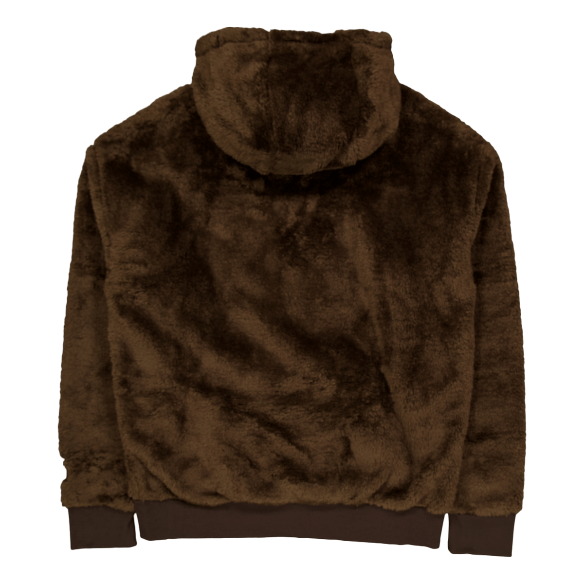 Embroidered-Logo Pile Fleece Hoodie Dark Beech