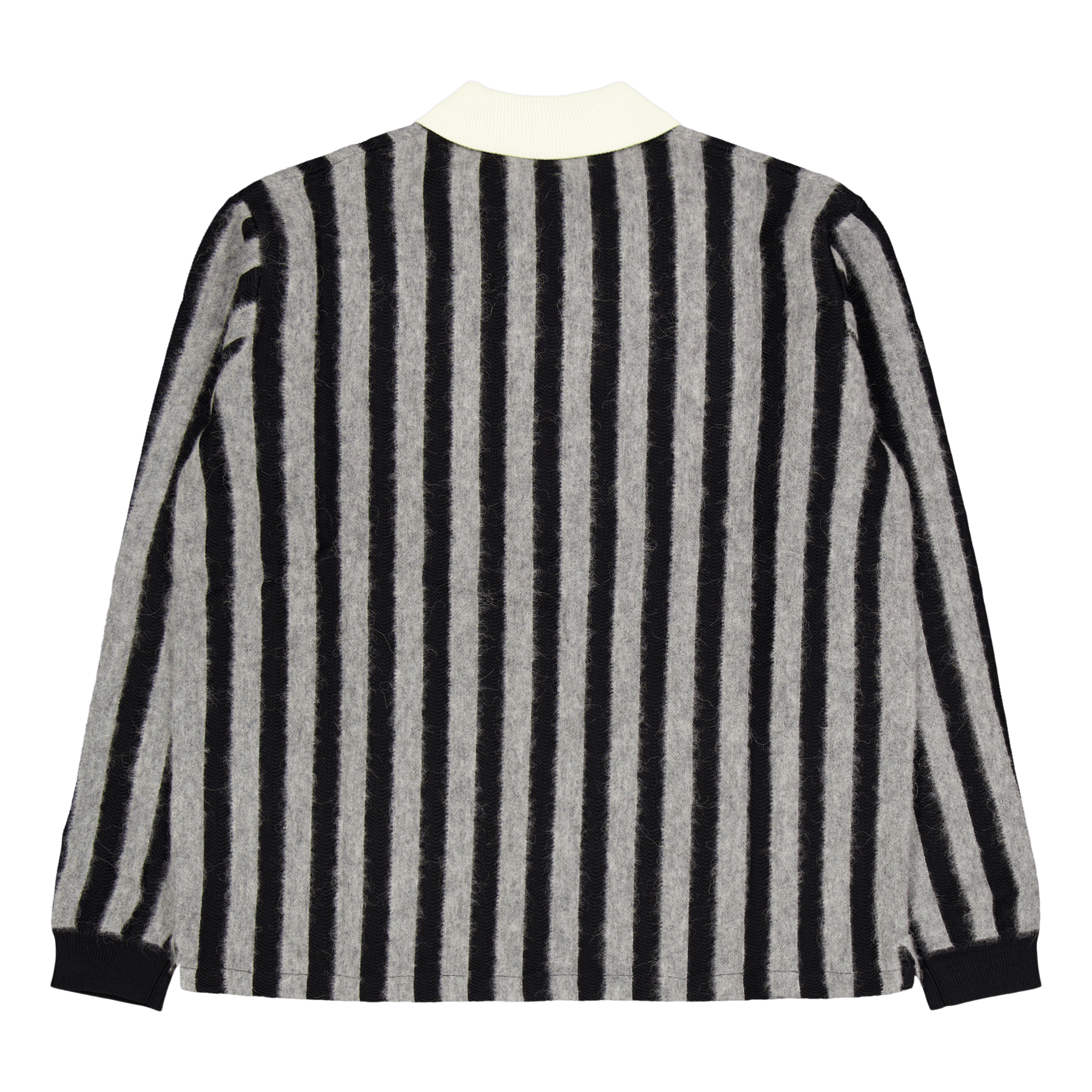 Striped Comfort Polo Black/stone