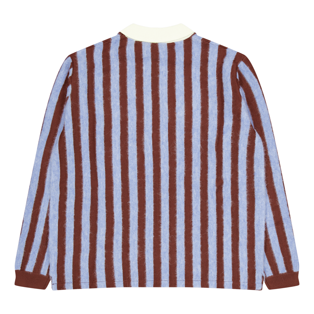 Striped Comfort Polo Sky Blue/hazelnut