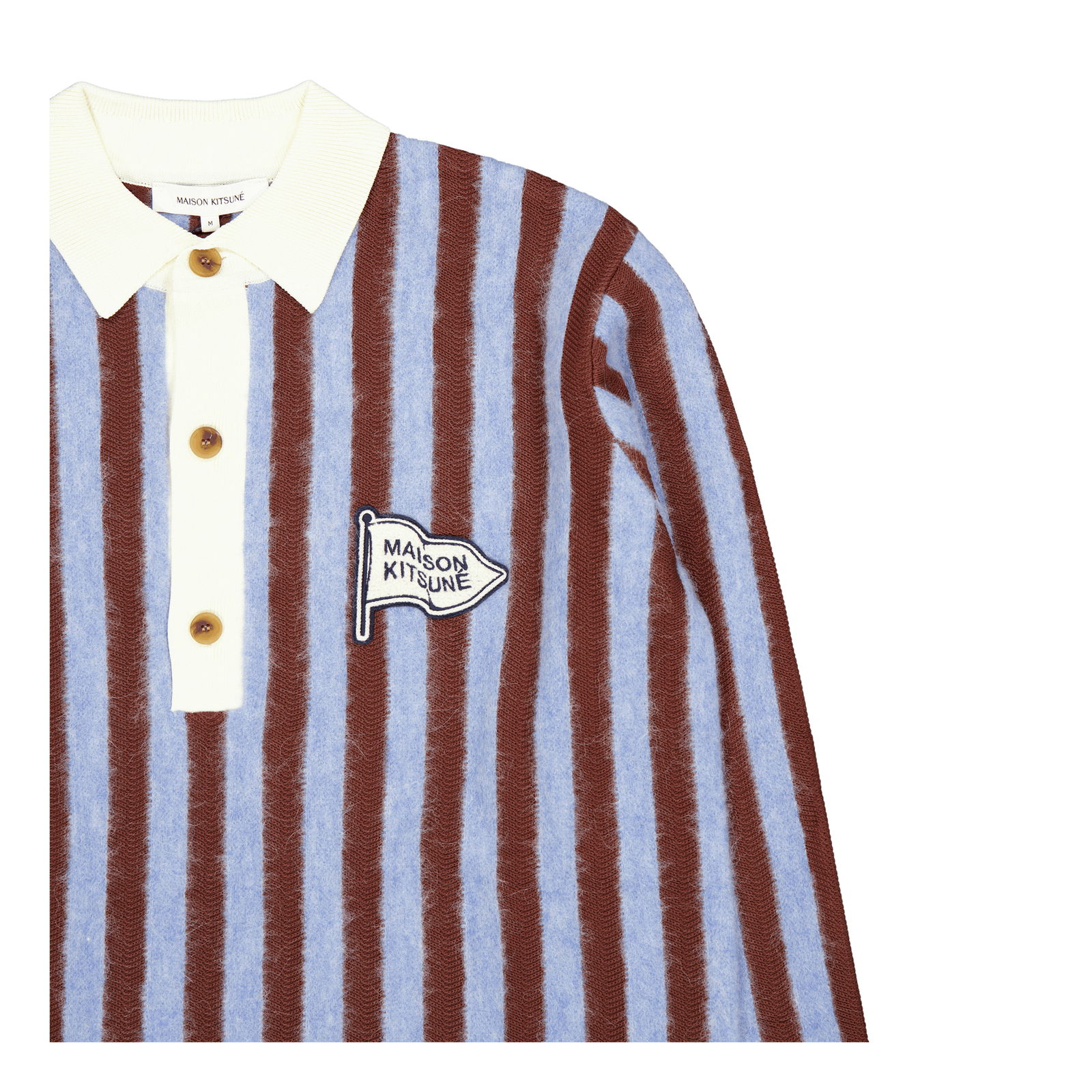 Striped Comfort Polo Sky Blue/hazelnut