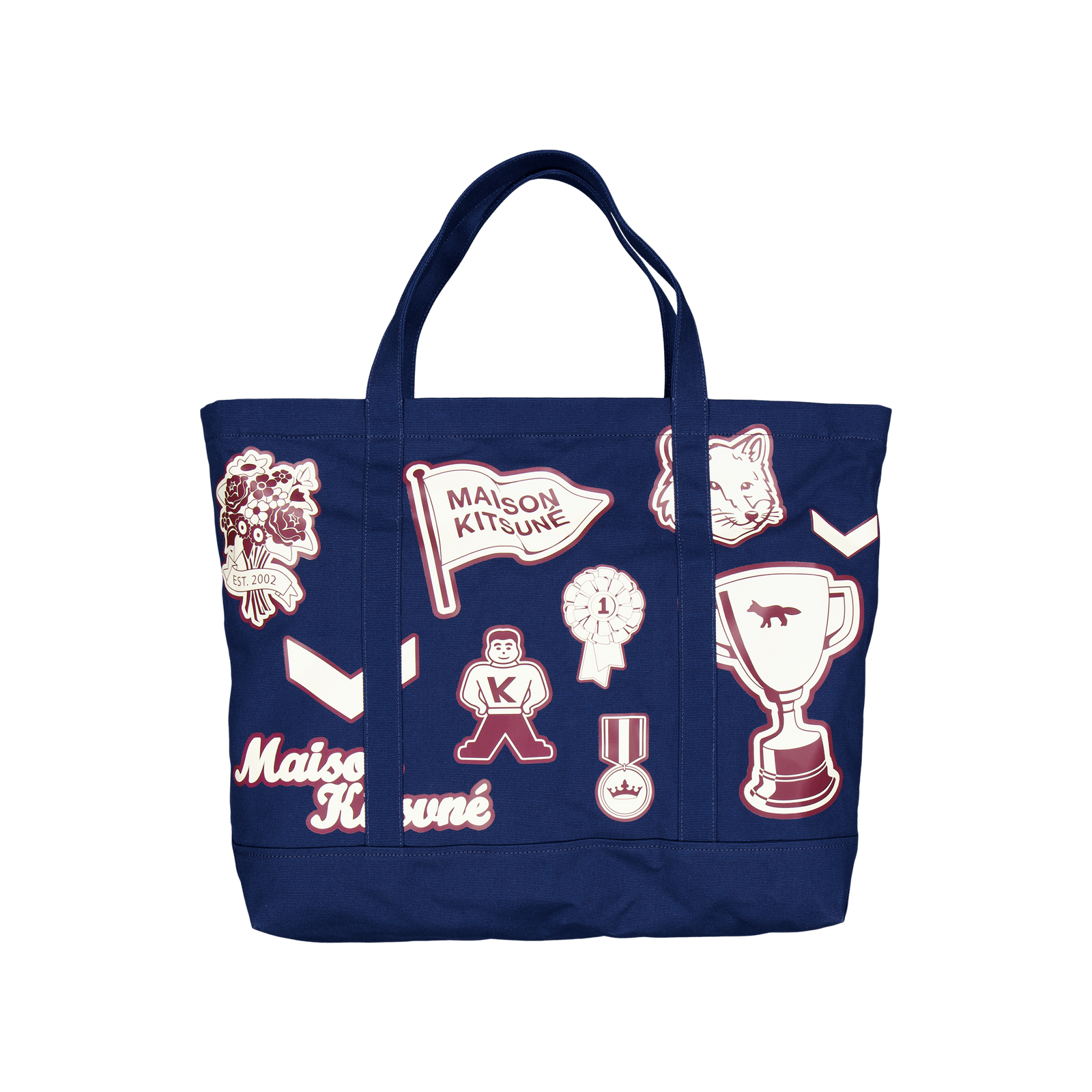 Varsity Patches Xxl Tote Bag Ink Blue