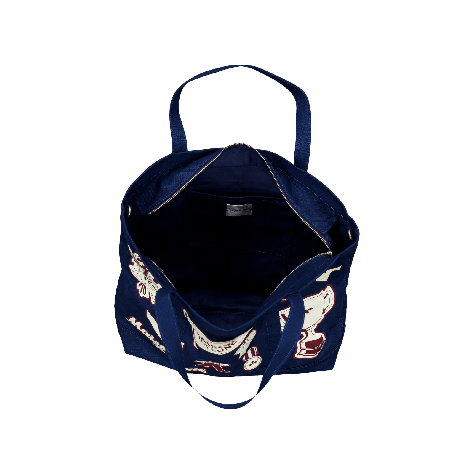 Varsity Patches Xxl Tote Bag Ink Blue