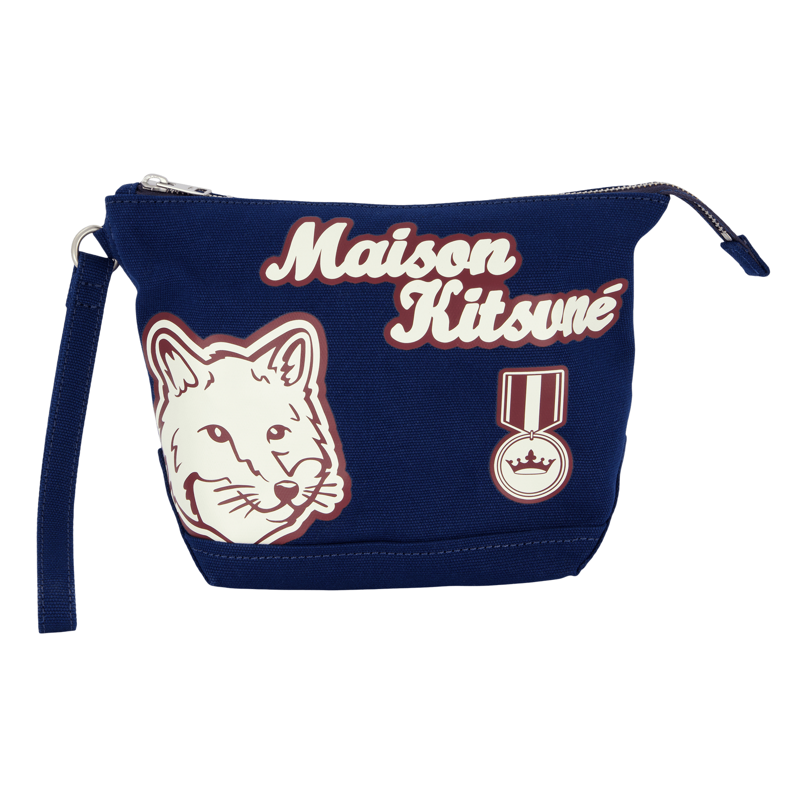 Varsity Patches Zipped Pouch Ink Blue