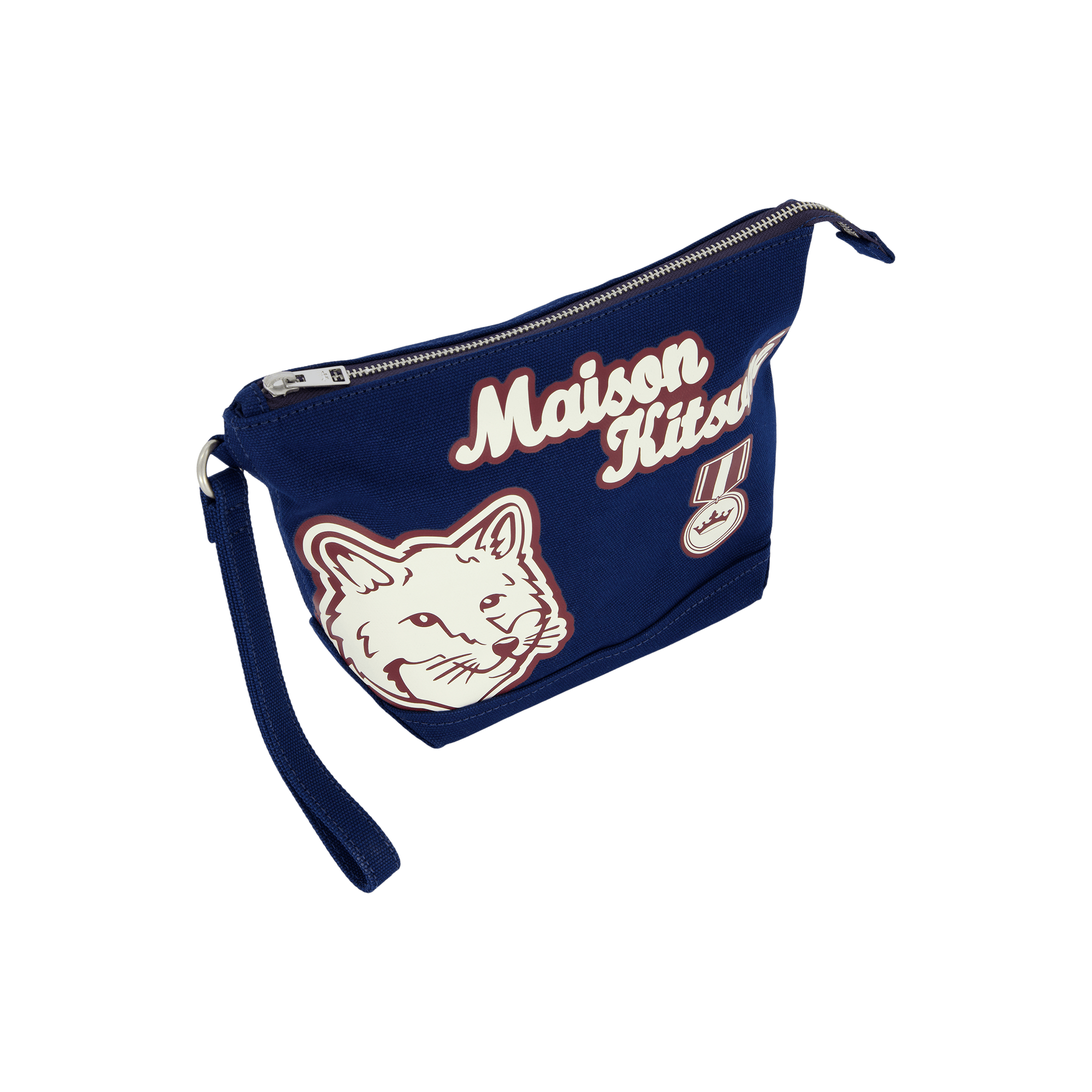 Varsity Patches Zipped Pouch Ink Blue