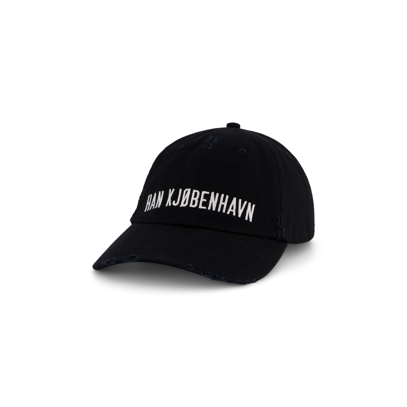 Distressed Signature Cap Black