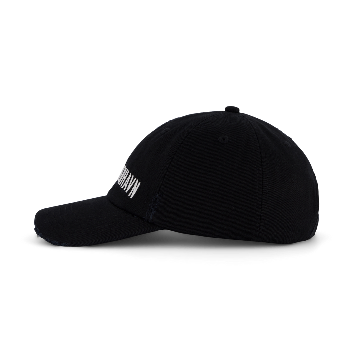 Distressed Signature Cap Black