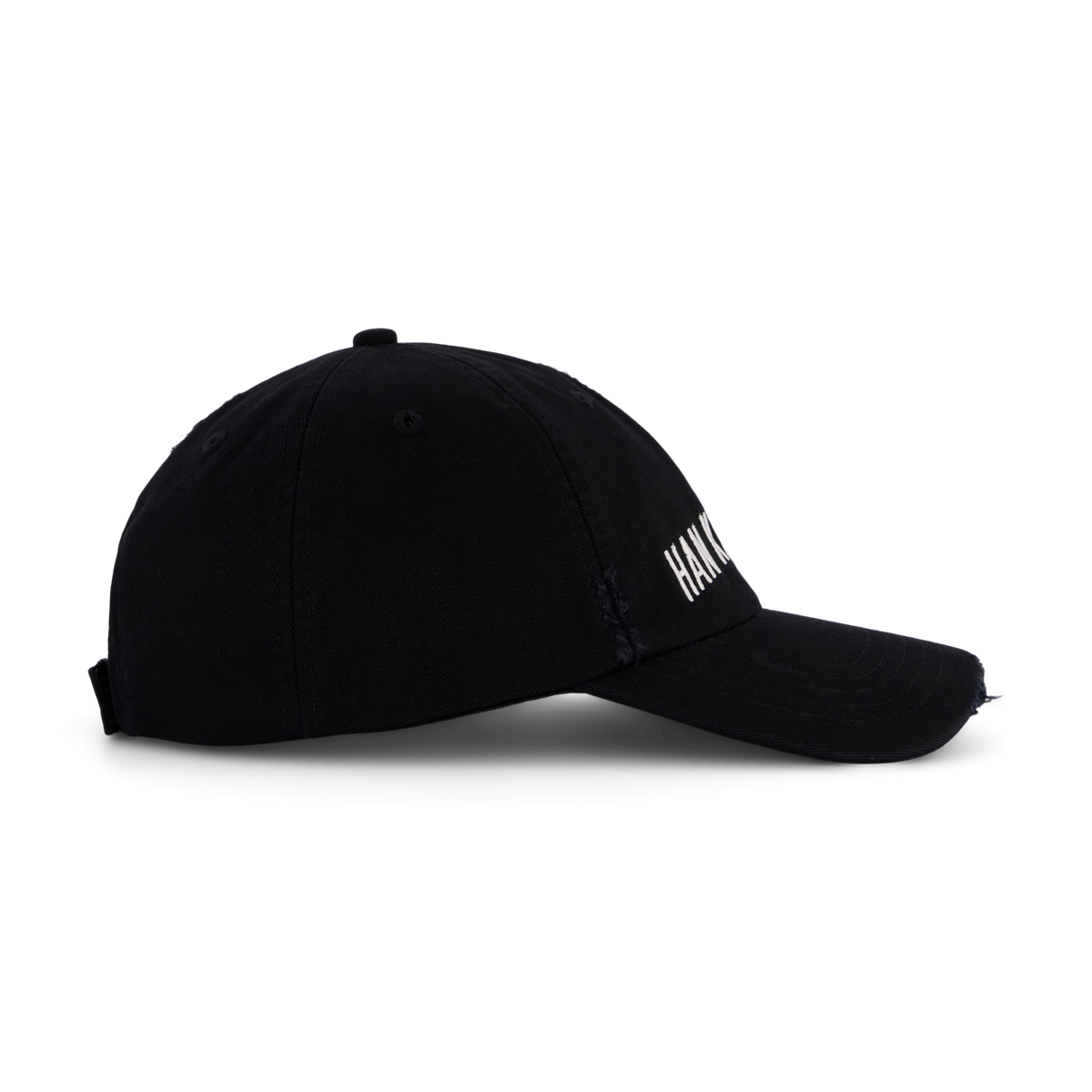Distressed Signature Cap Black