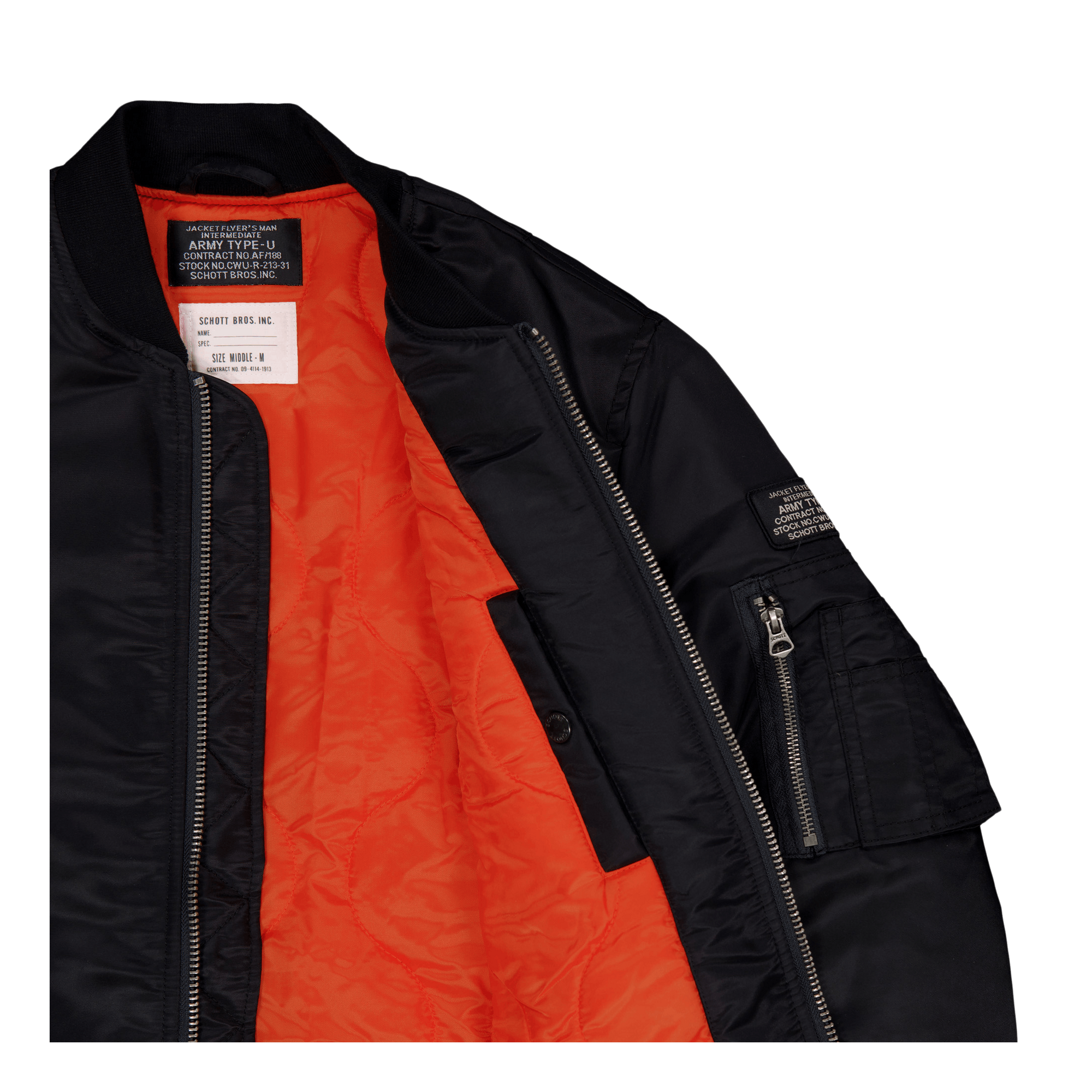 Jacket Bomber Schott Nylon Eco Black