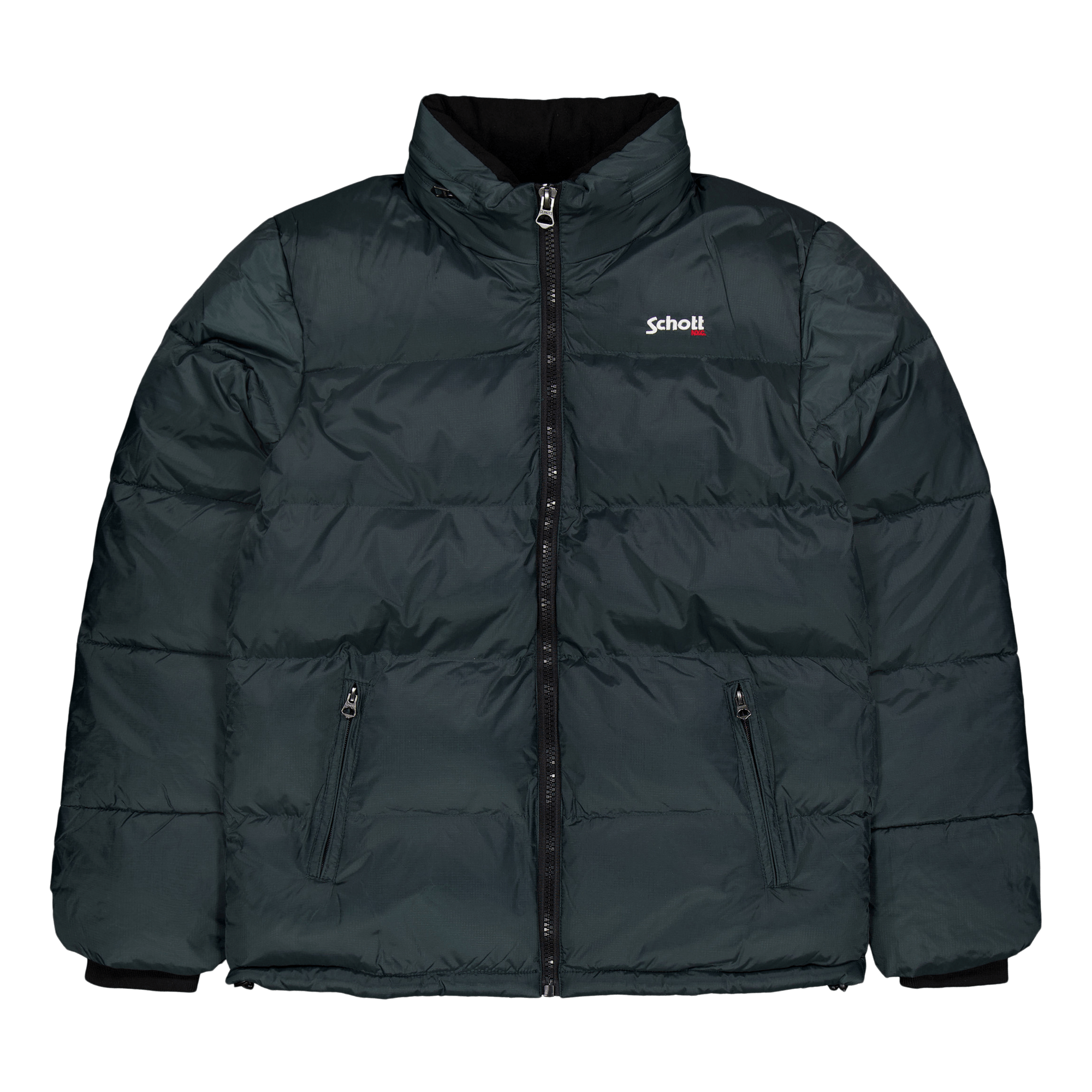 Jacket Zippe Col Haut Broderie Forest