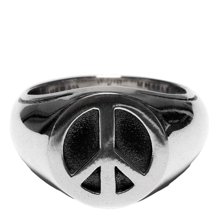 Sterling silver sale peace sign ring