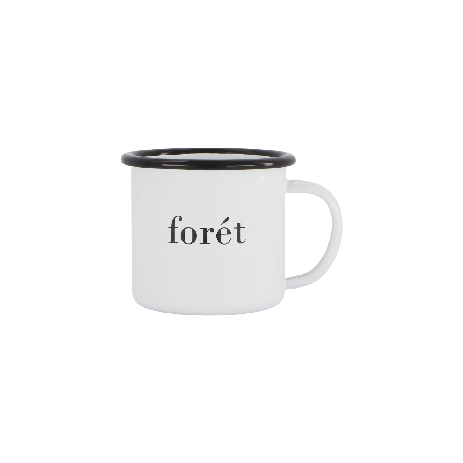 Bean Enamel Mug White