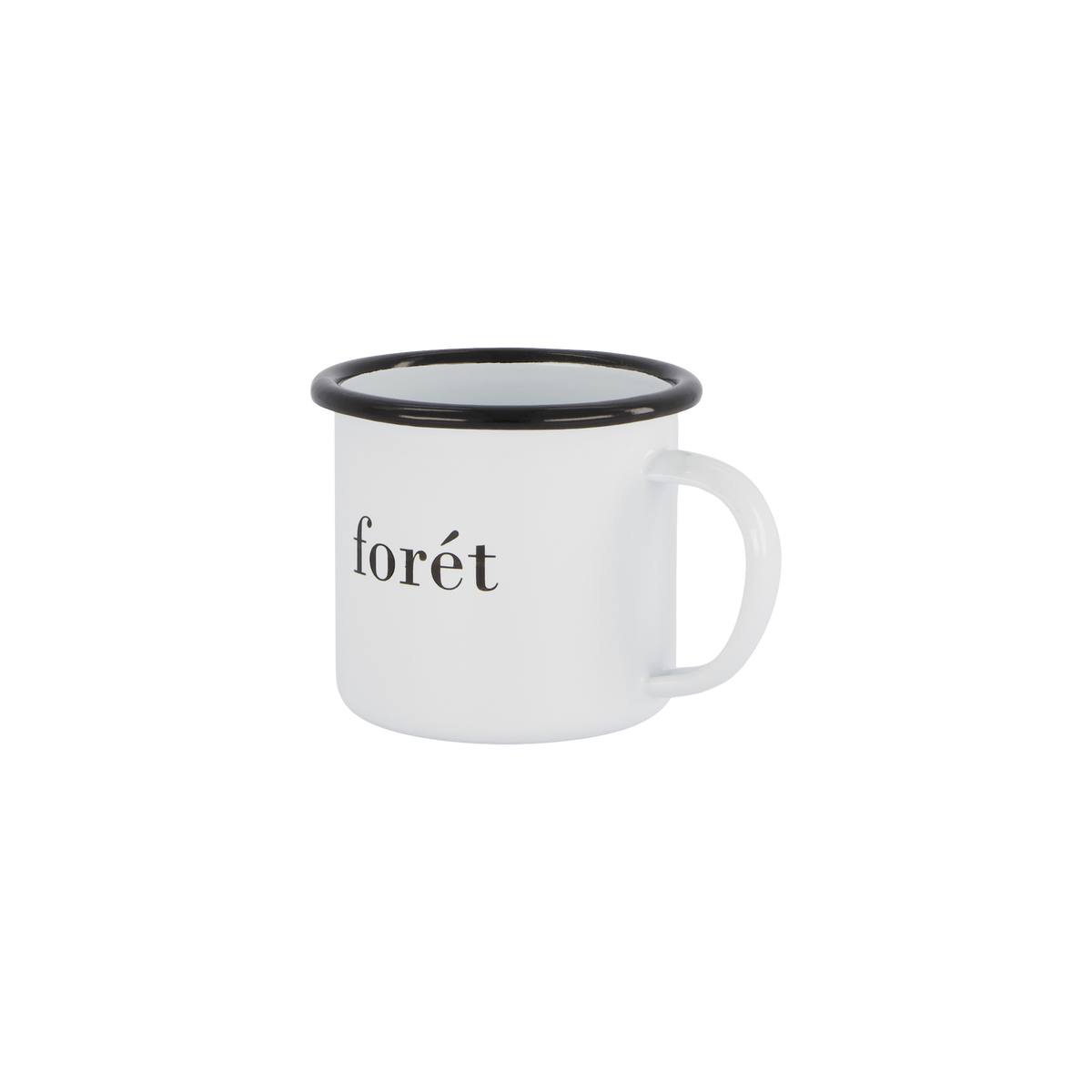 Bean Enamel Mug White