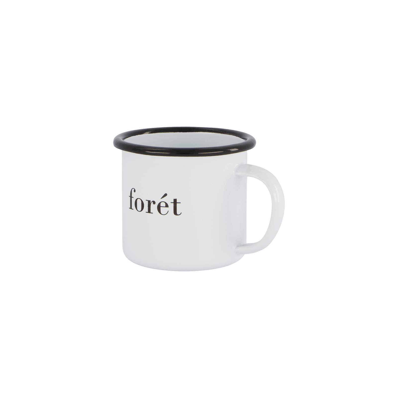 Bean Enamel Mug White