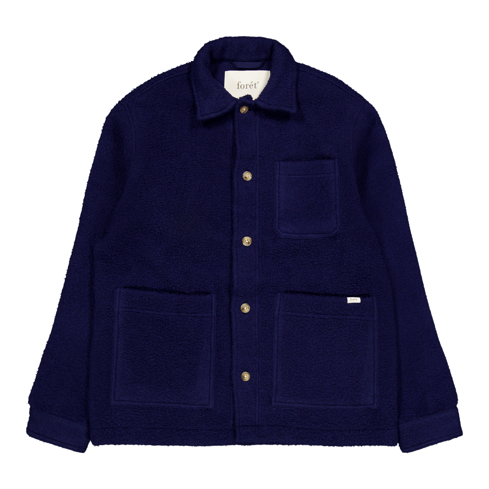 Stay Wool Overshirt Navy