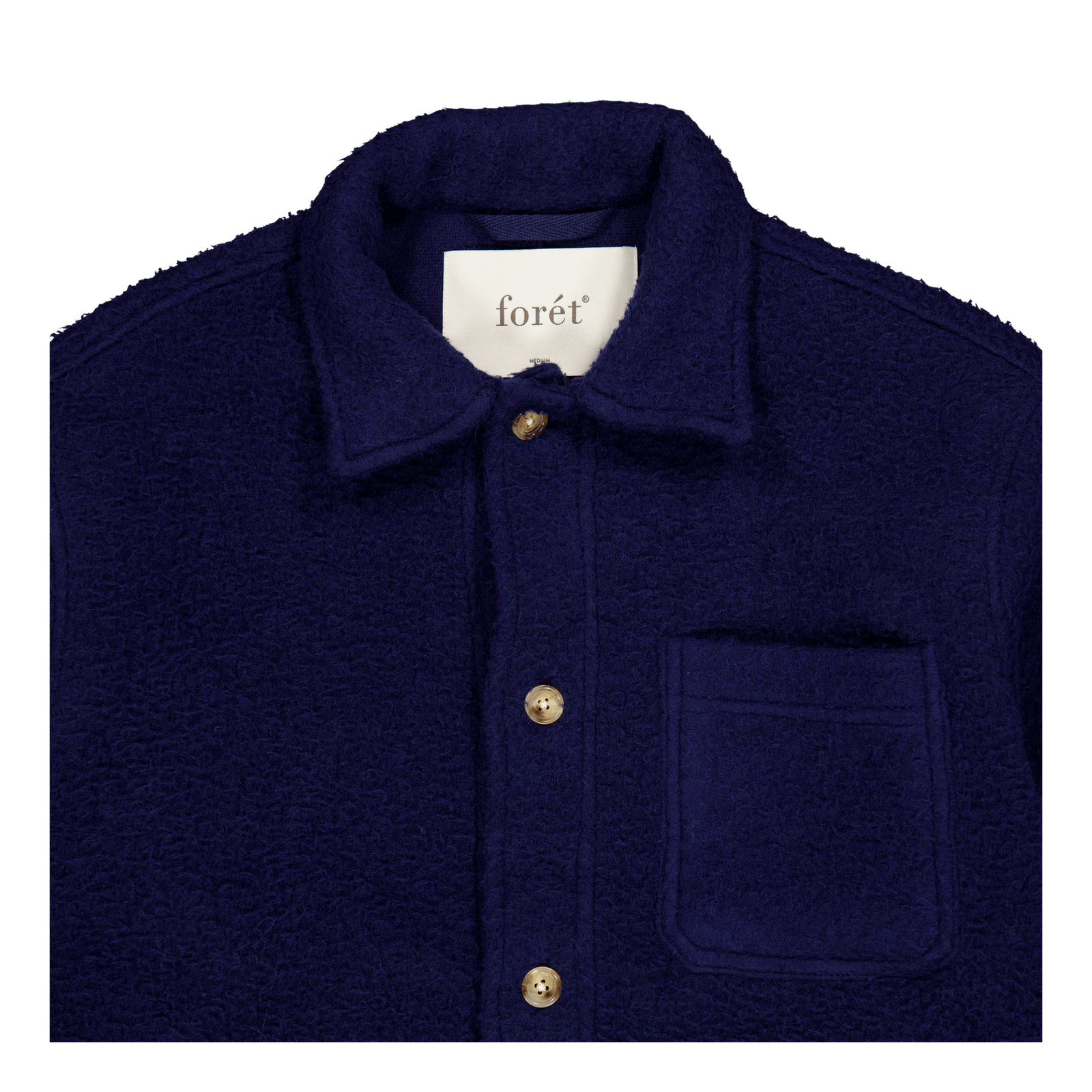 Stay Wool Overshirt Navy