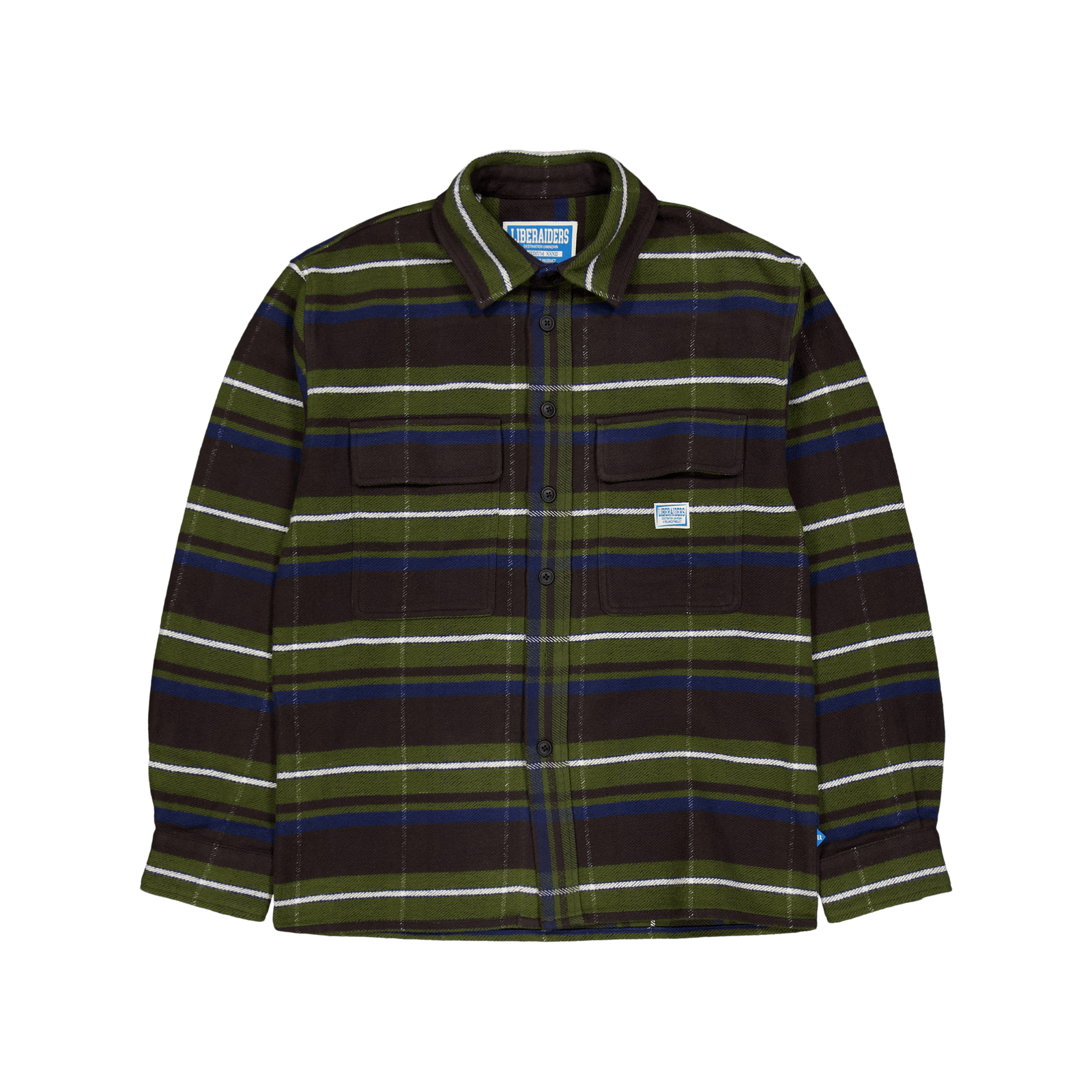 Stripe Flannel Shirt Green