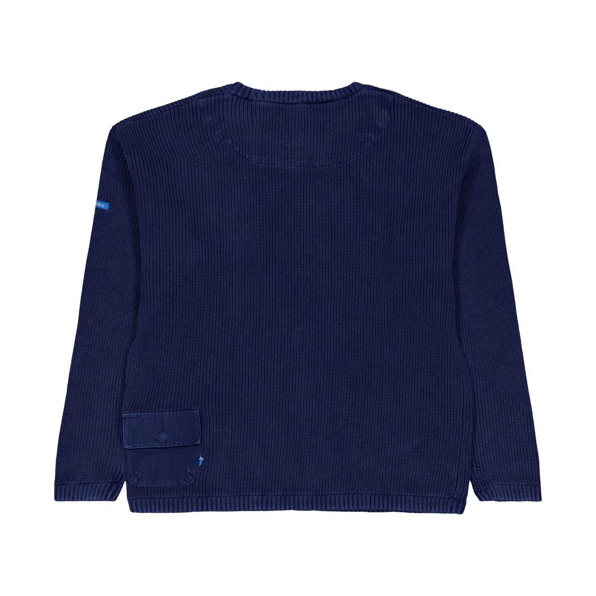 Garment Dyed Cotton Knit Crewn Navy