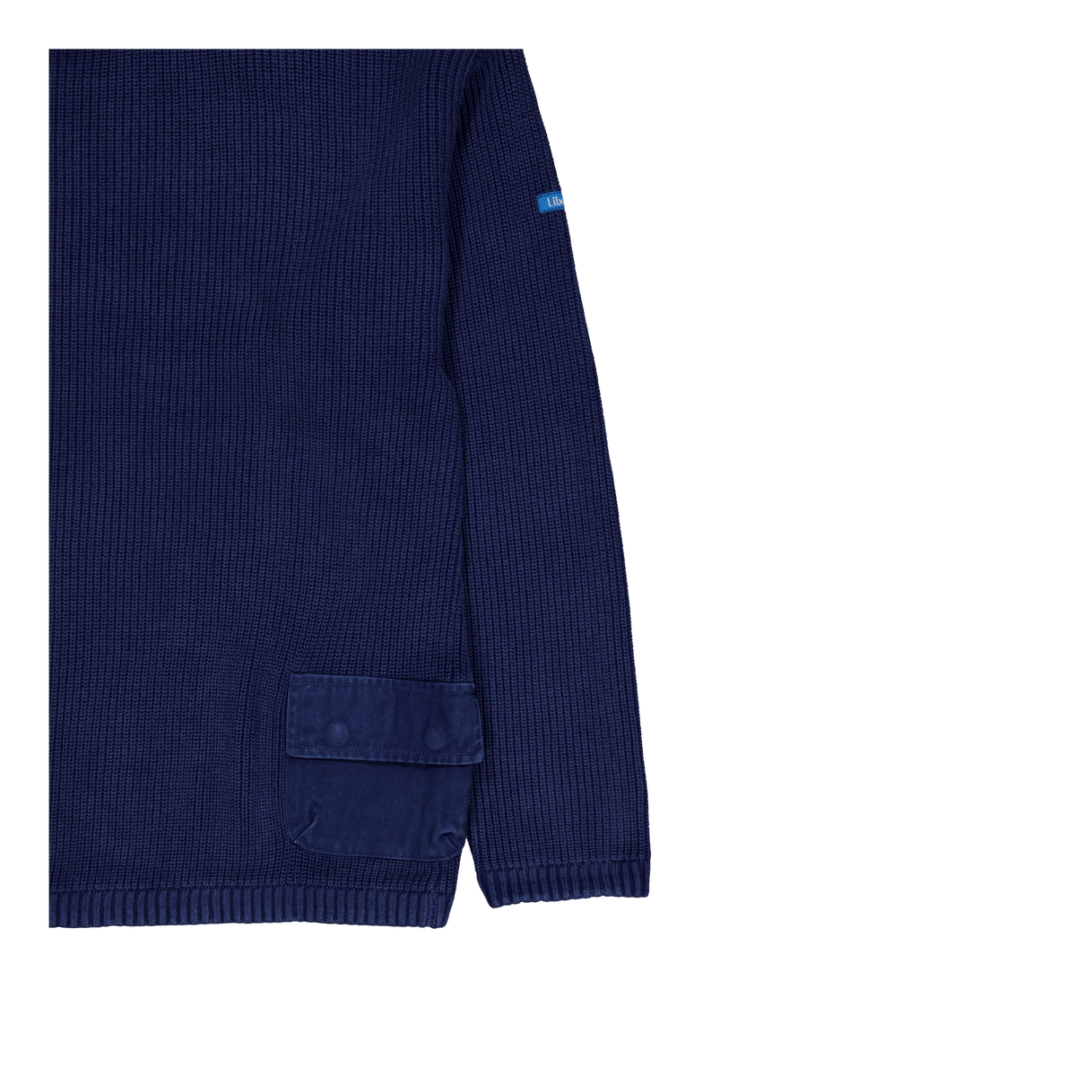 Garment Dyed Cotton Knit Crewn Navy