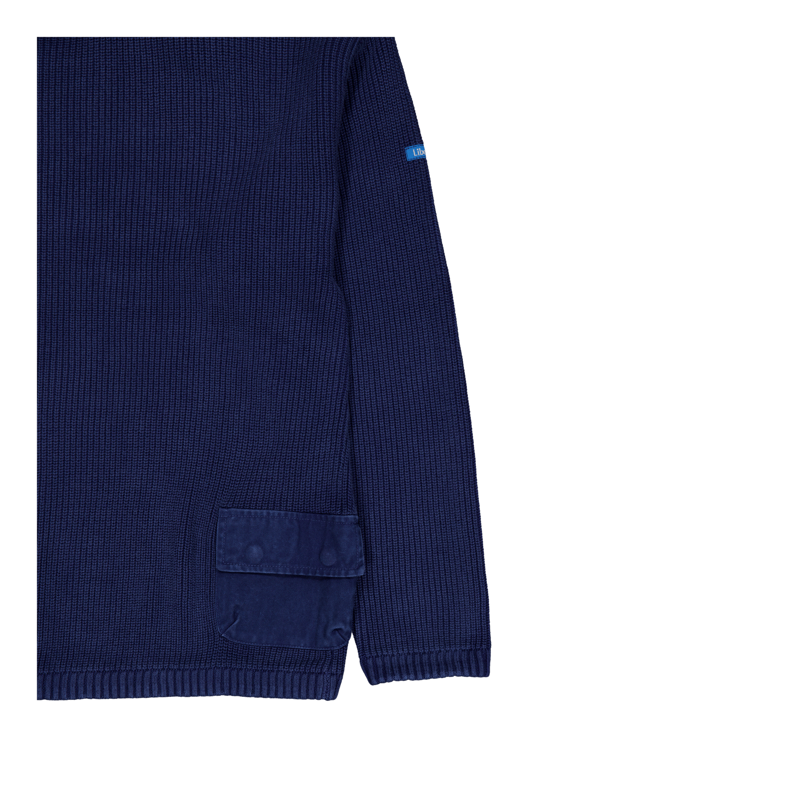 Garment Dyed Cotton Knit Crewn Navy
