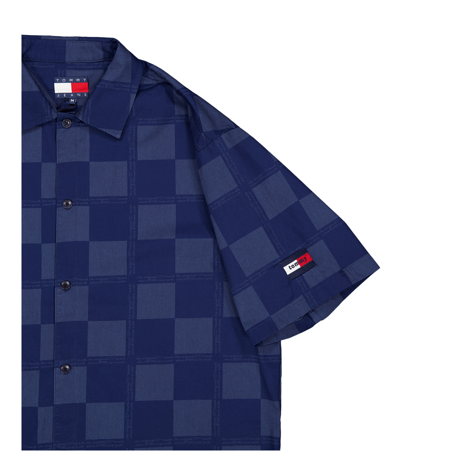 Tjcu Boxy 1985 Checkerbrd Shir Carbon Navy