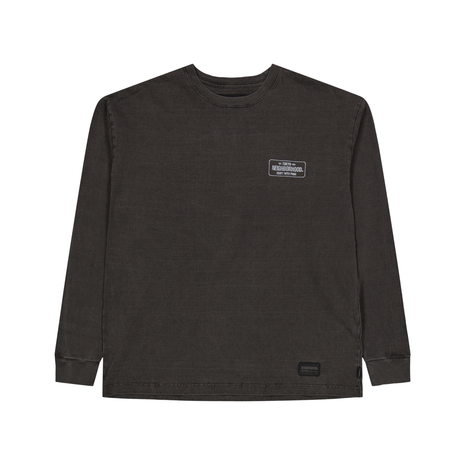 Pigment Dyed Crewneck Ls Black