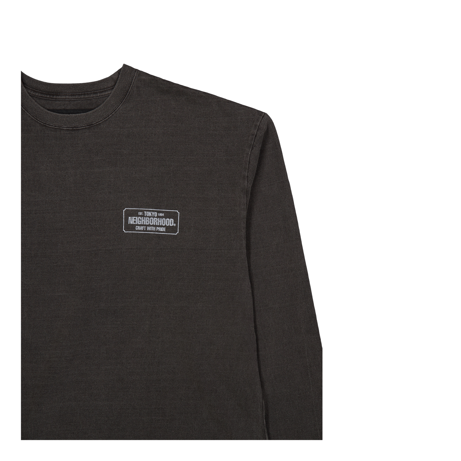 Pigment Dyed Crewneck Ls Black