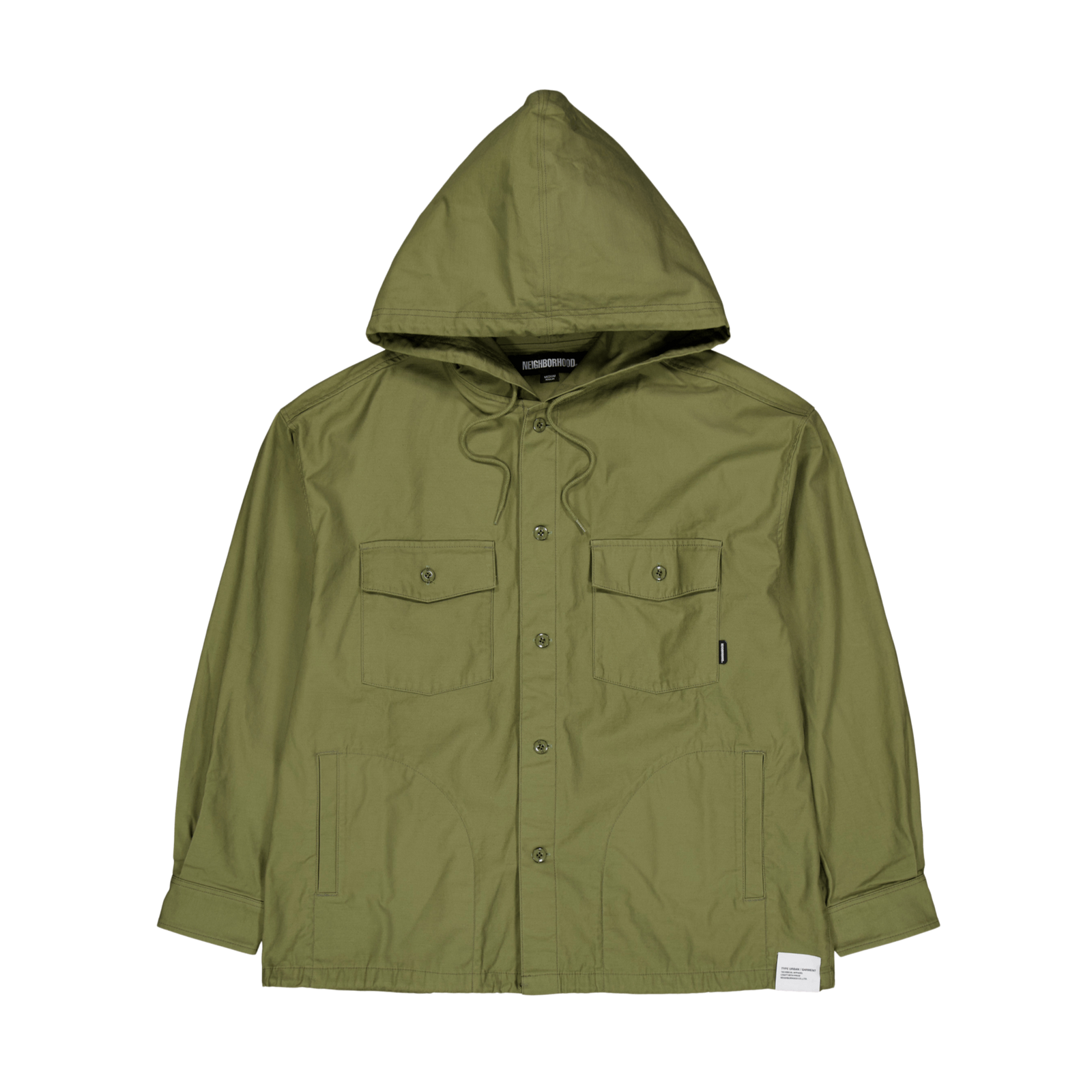 Hooded Shirt Ls Olive Drab