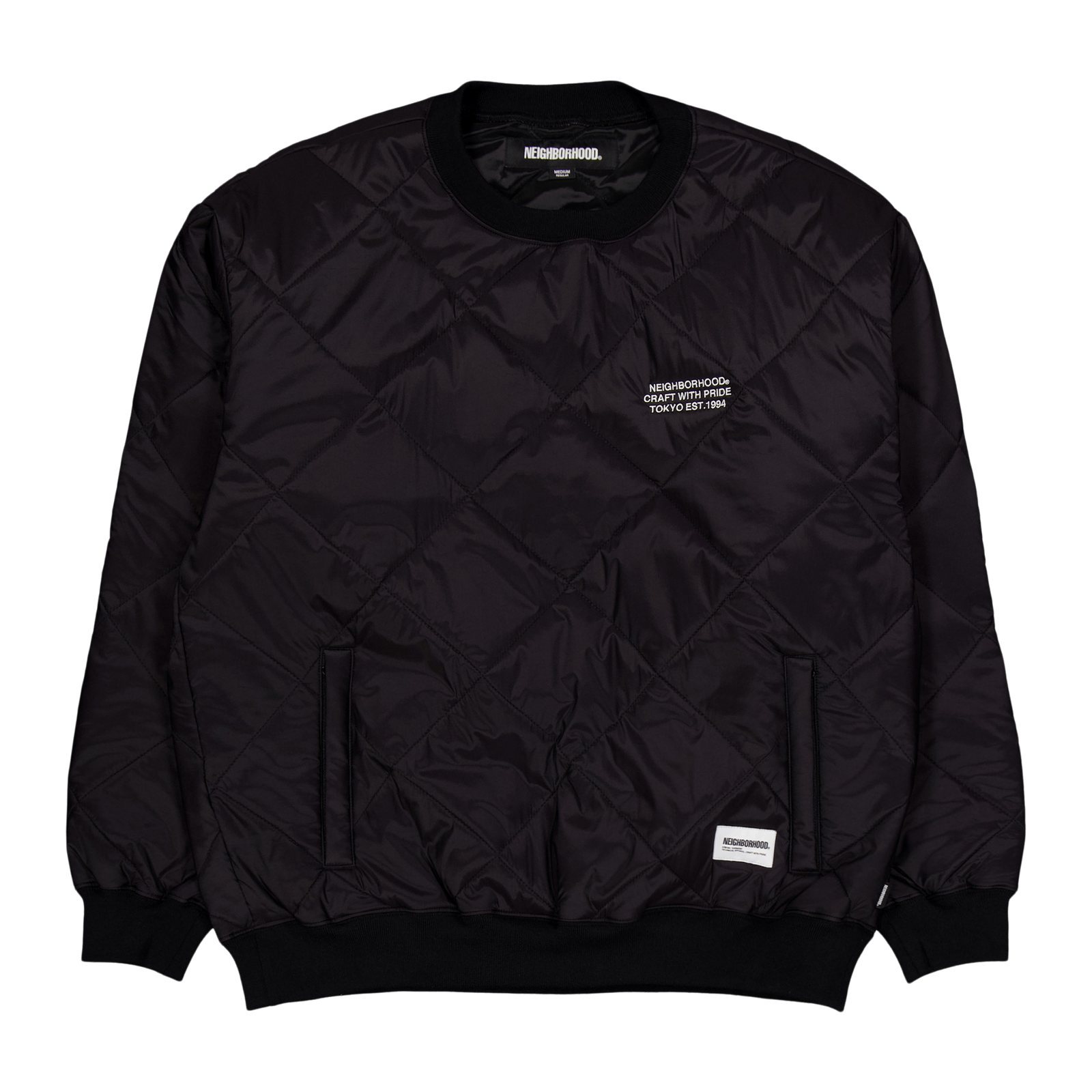 Quilting Pullover Shirt Ls Black