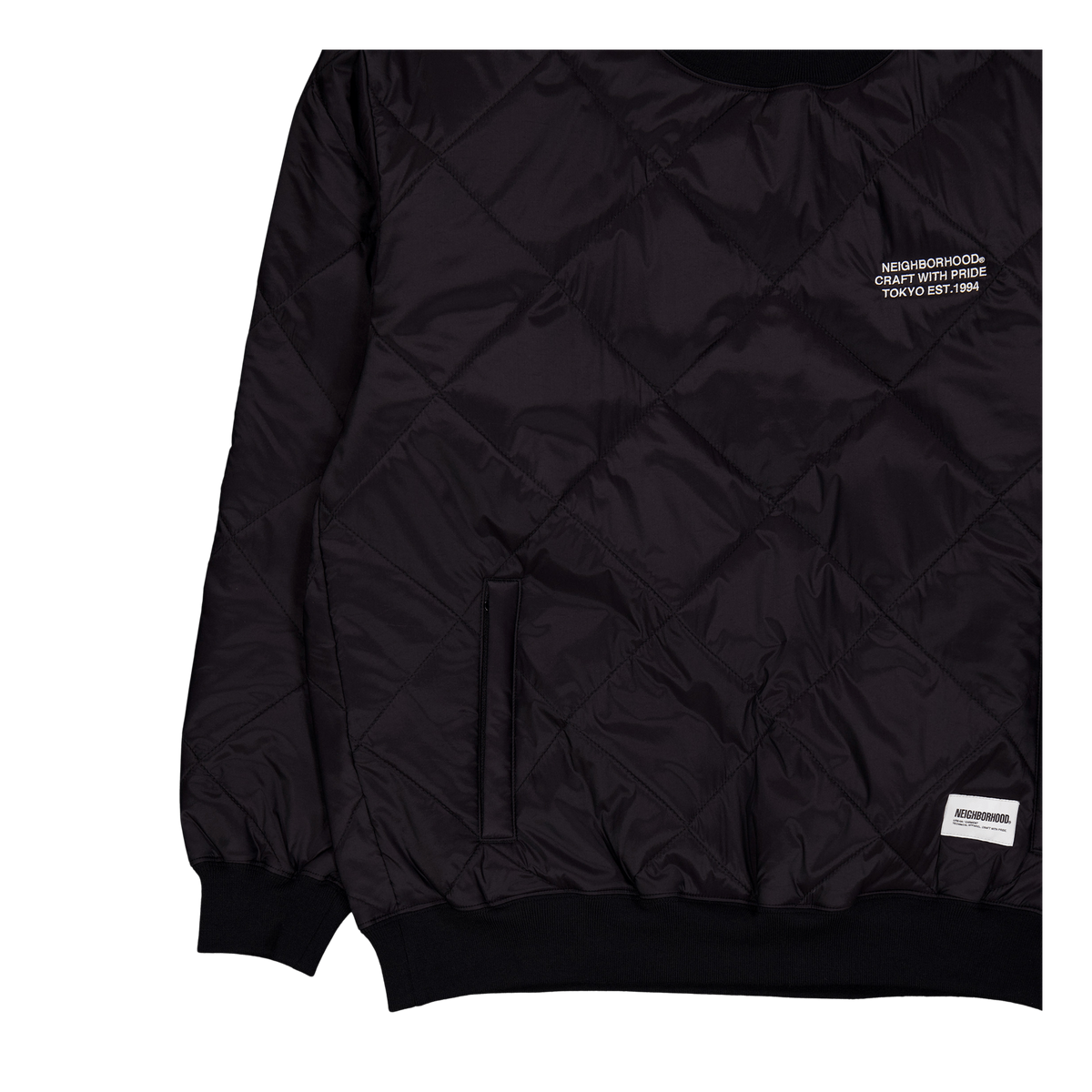 Quilting Pullover Shirt Ls Black