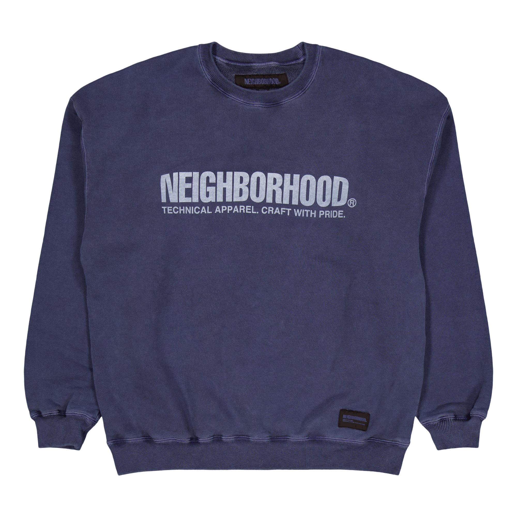 Pigment Dyed Sweatshirt Ls Navy - Caliroots.com