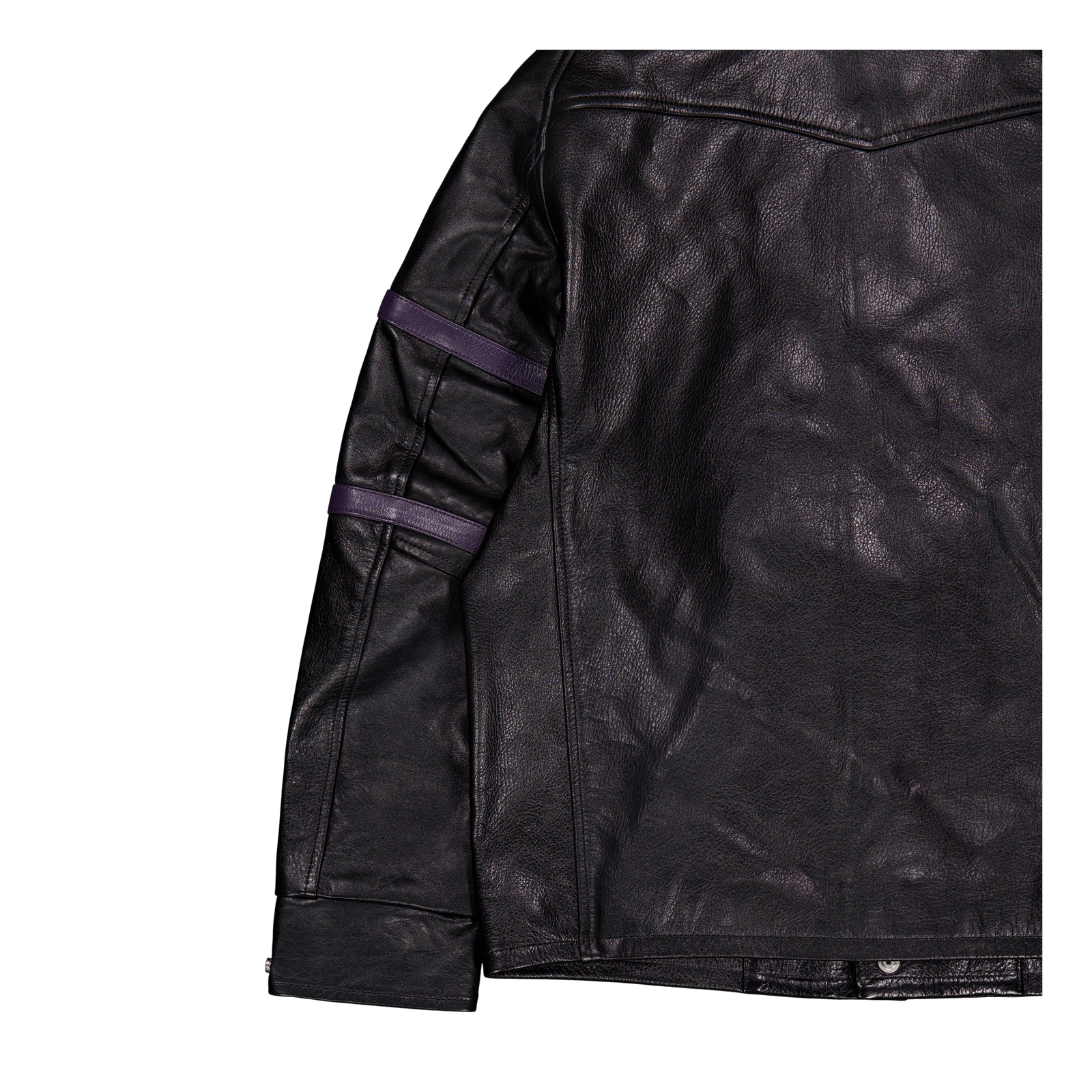 Needles Letterman Jacket - Cow Black