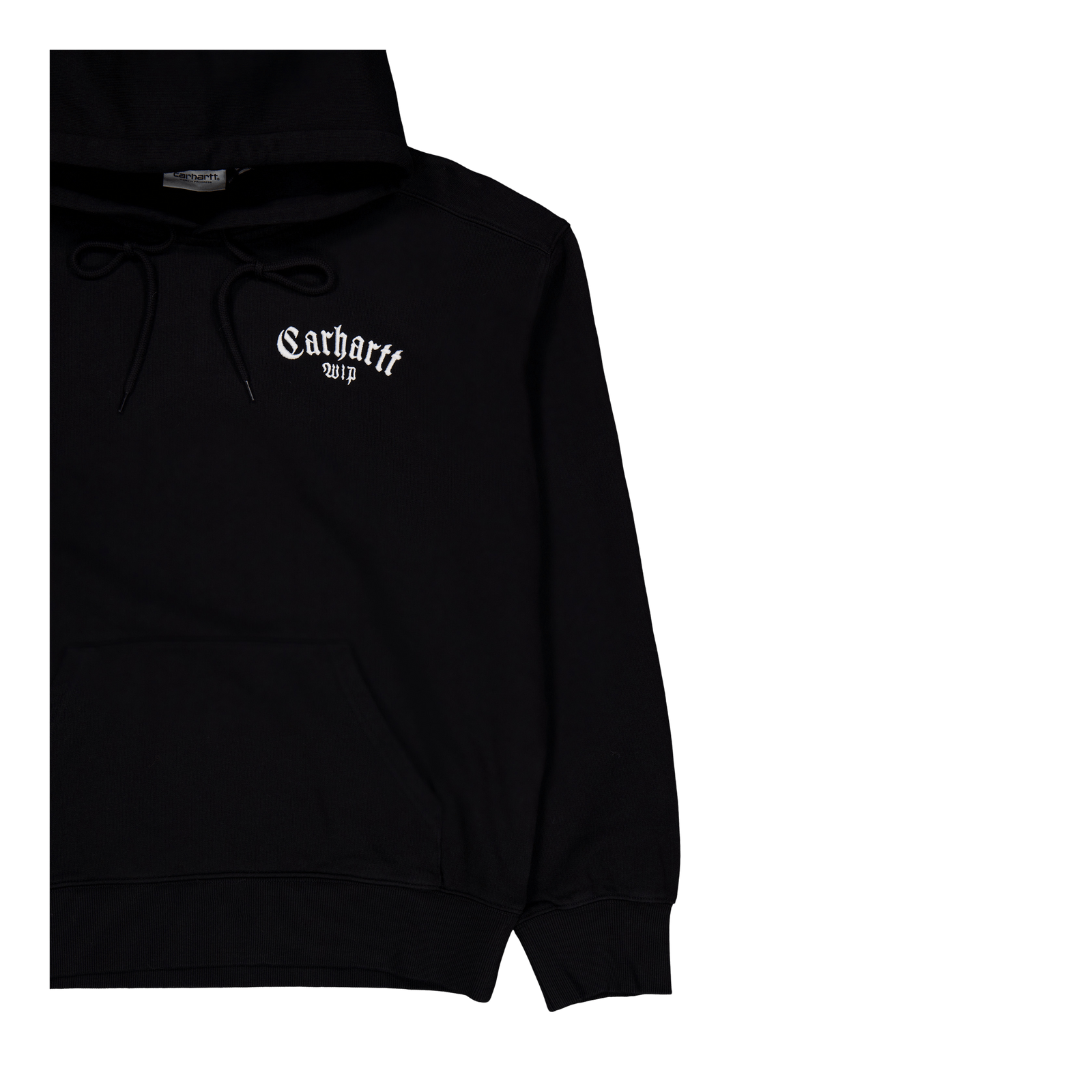 Hooded Onyx Script Sweat Black / White