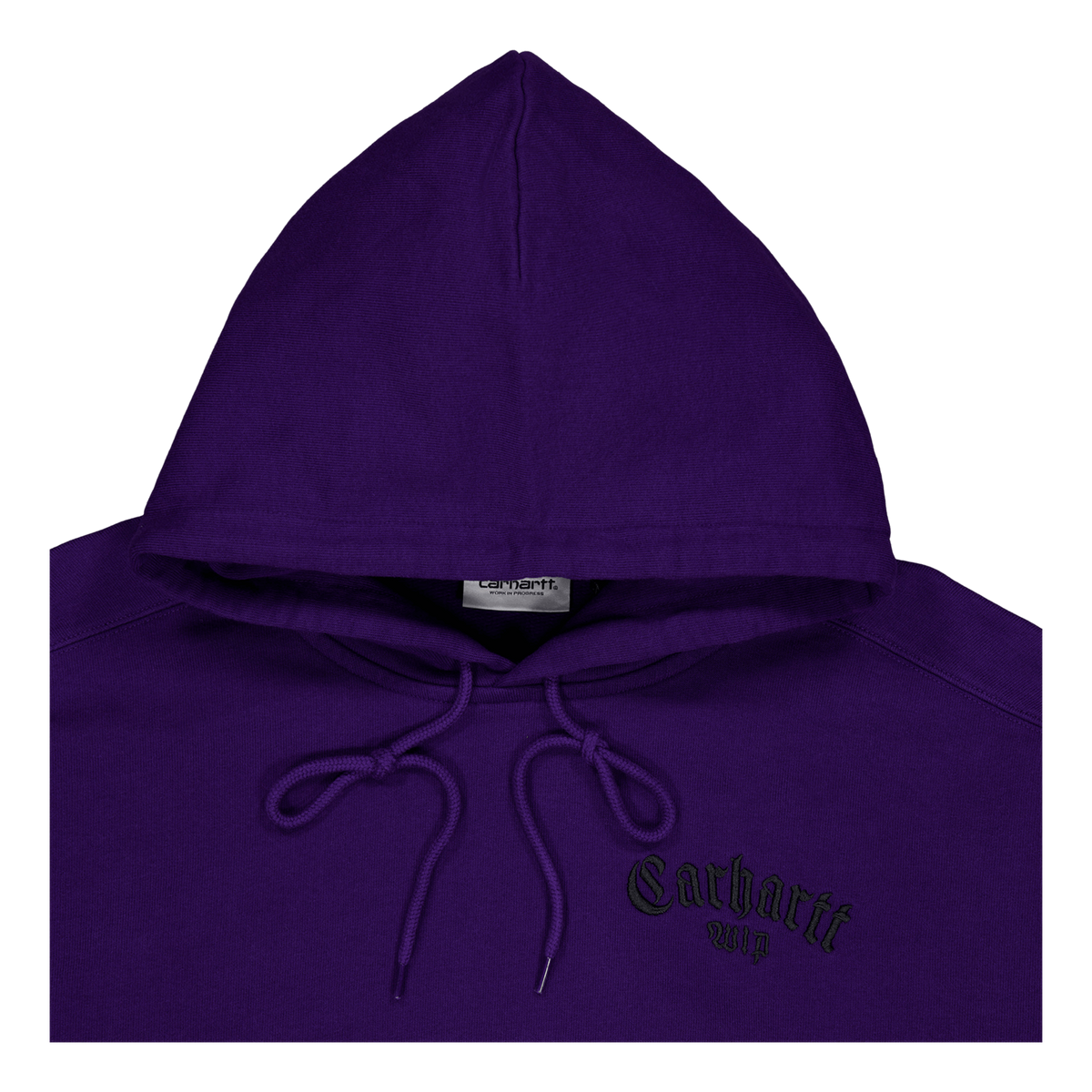 Hooded Onyx Script Sweat Tyrian / Black